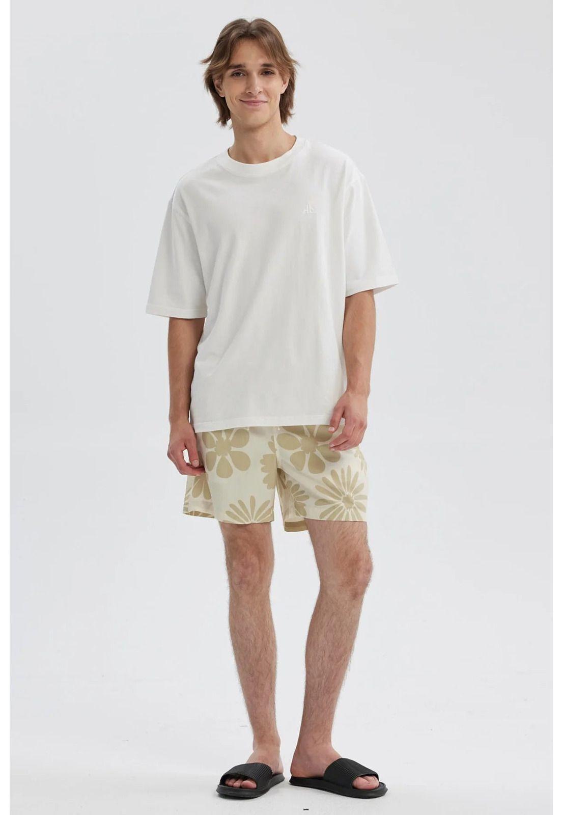 Short De Baño Hombre Tropical Beige-3