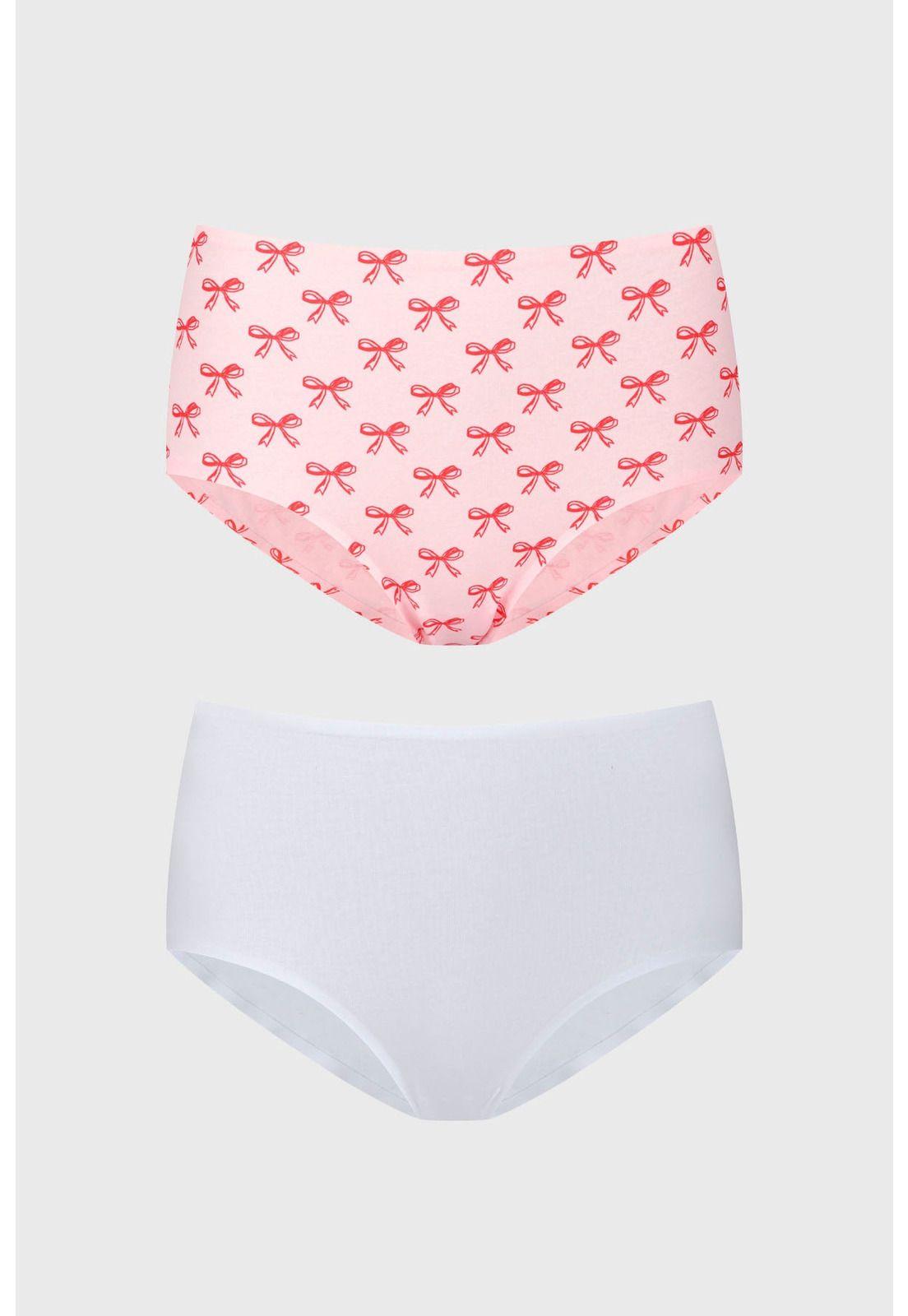 Calzón Mujer Bipack Pantaleta Tiro Alto Rojo-0