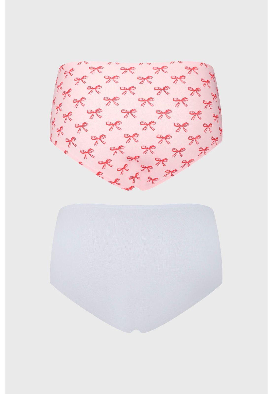 Calzón Mujer Bipack Pantaleta Tiro Alto Rojo-1