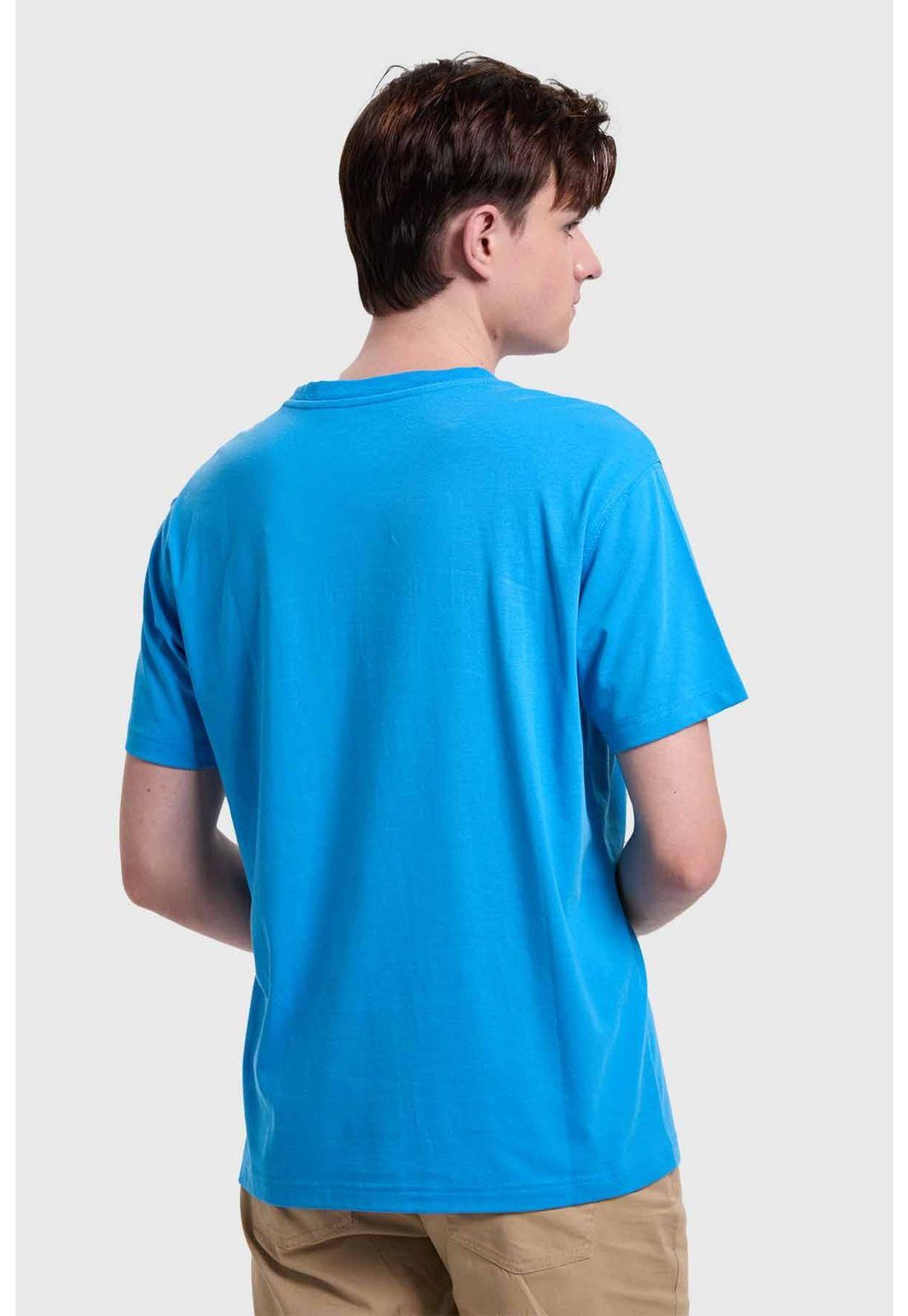 Polera Hombre Print Celeste-2