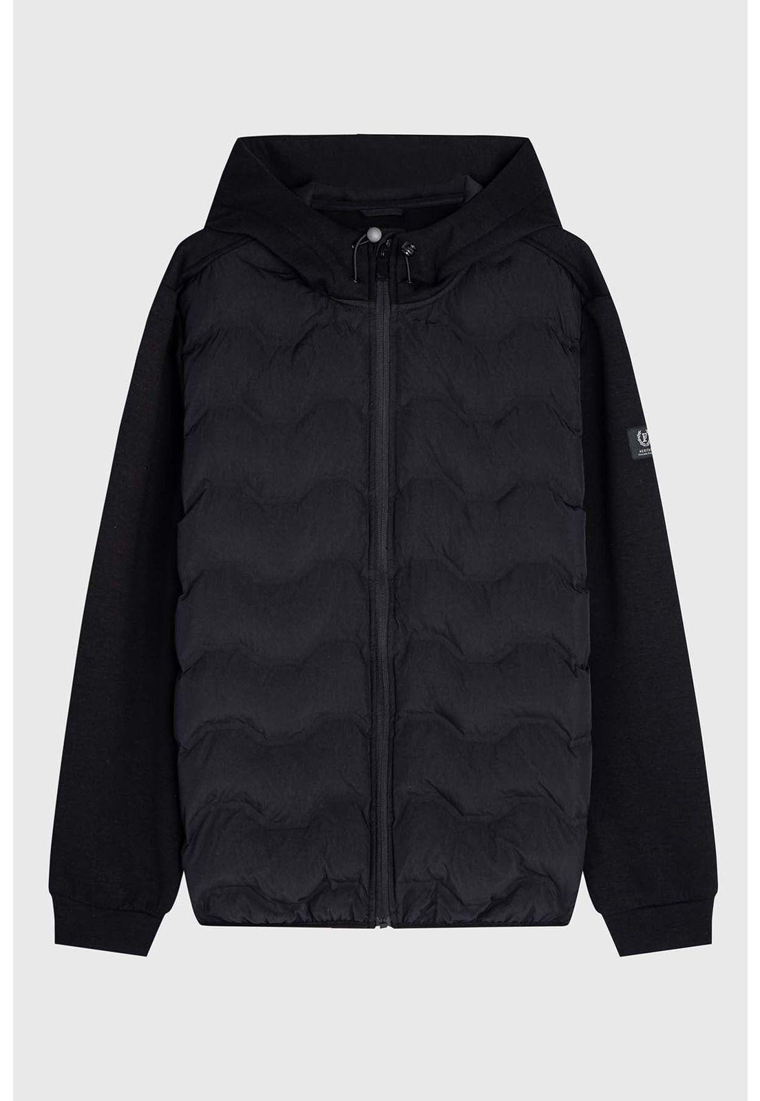Parka Hombre Relieve Negro-0