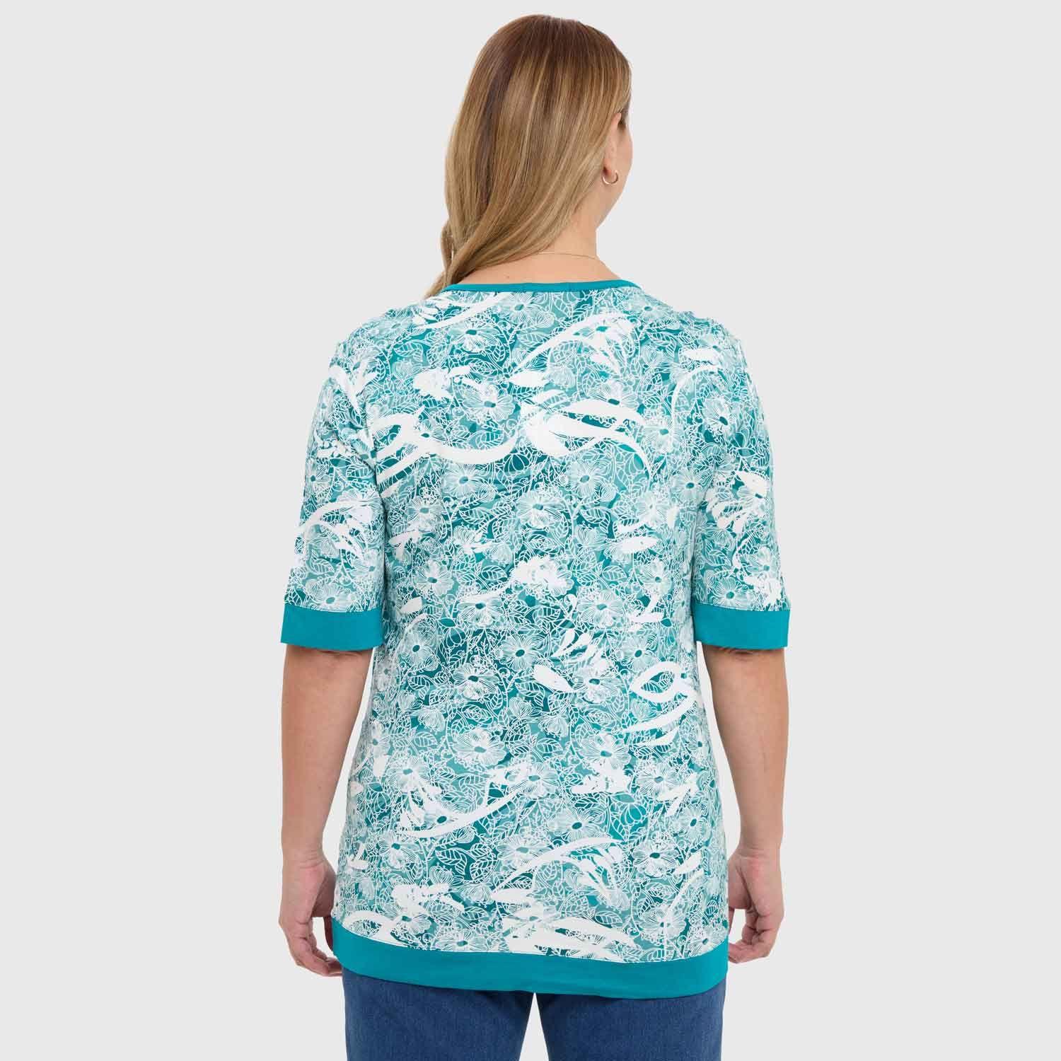 Polera Mujer Estampada Cruce Verde Oscuro-2