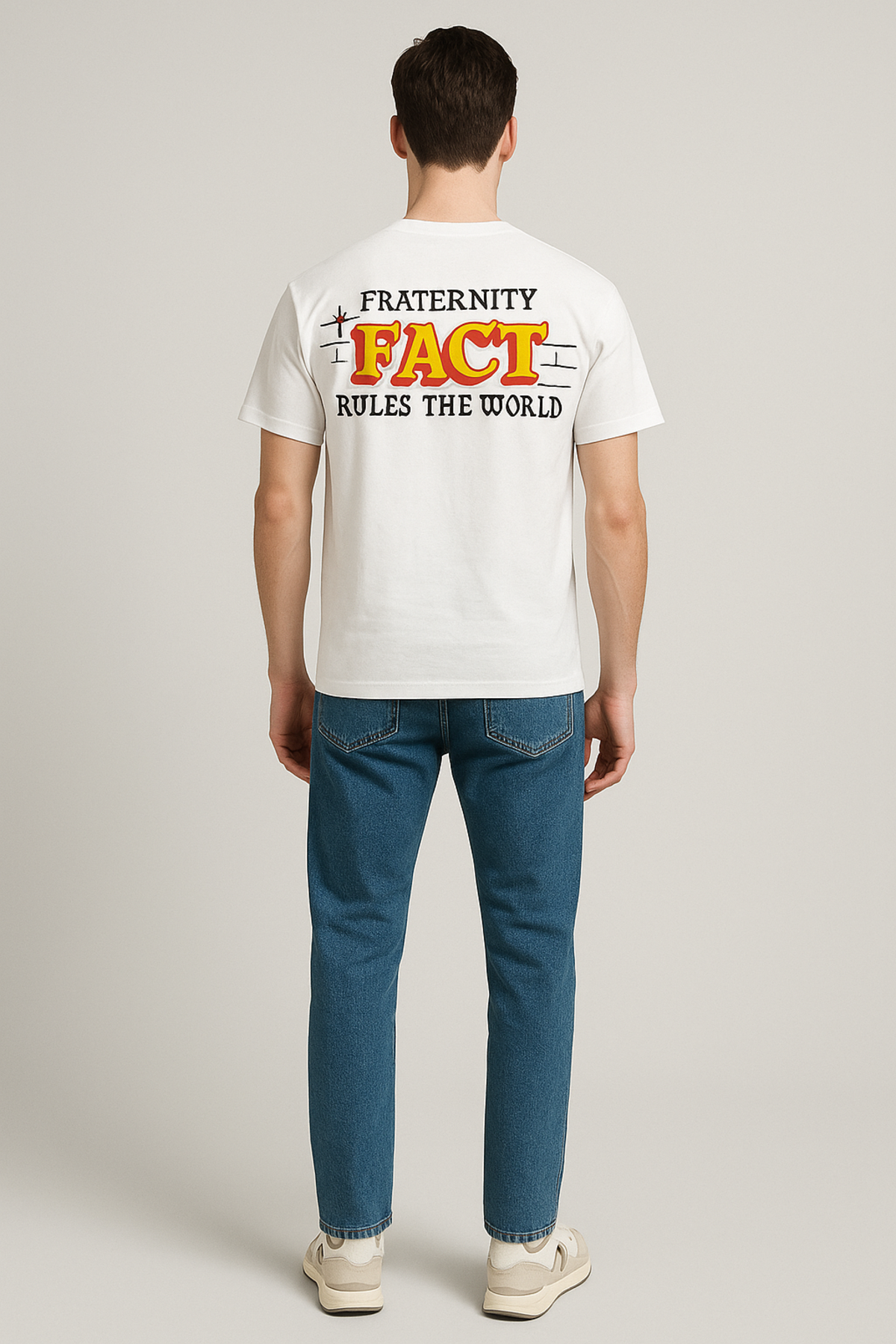 Polera Hombre Doble Print Blanco-1