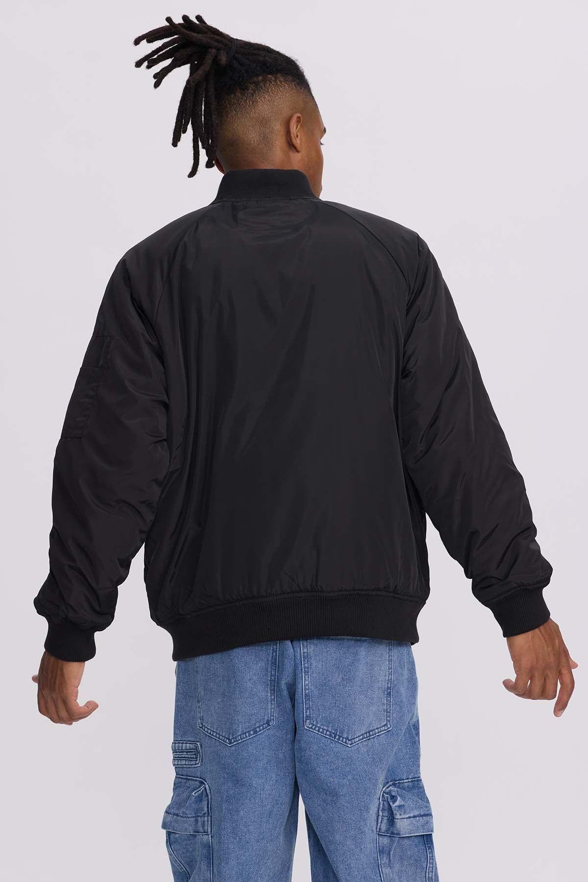 Chaqueta Hombre Bomber Negro-2