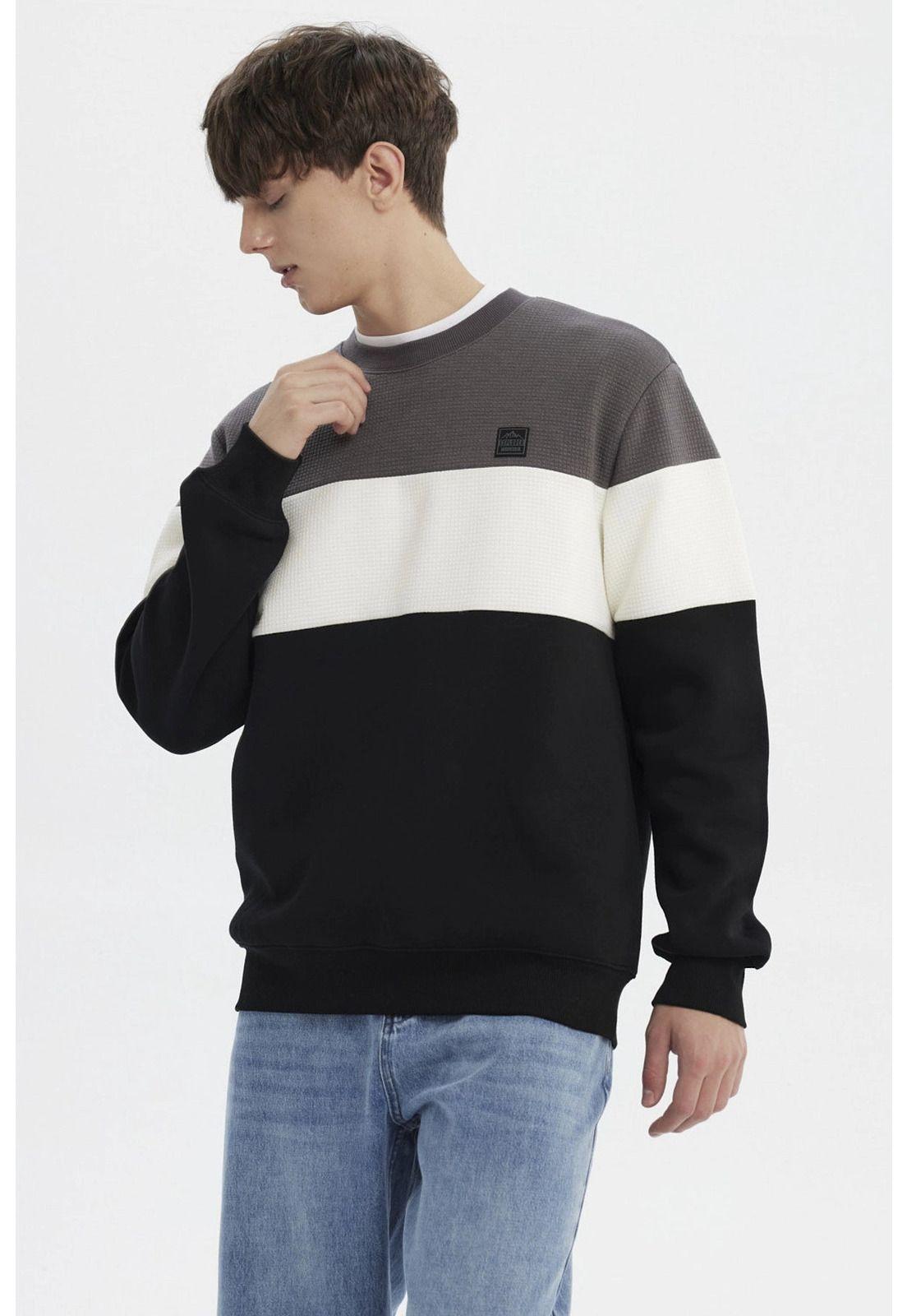 Polerón Hombre Slim Negro - V-1