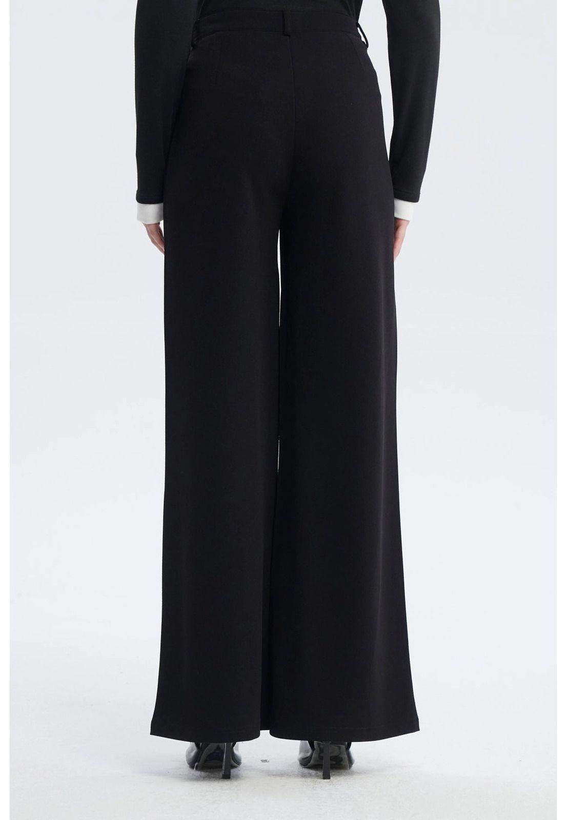 Pantalón Mujer Wide Leg Negro - lV-2