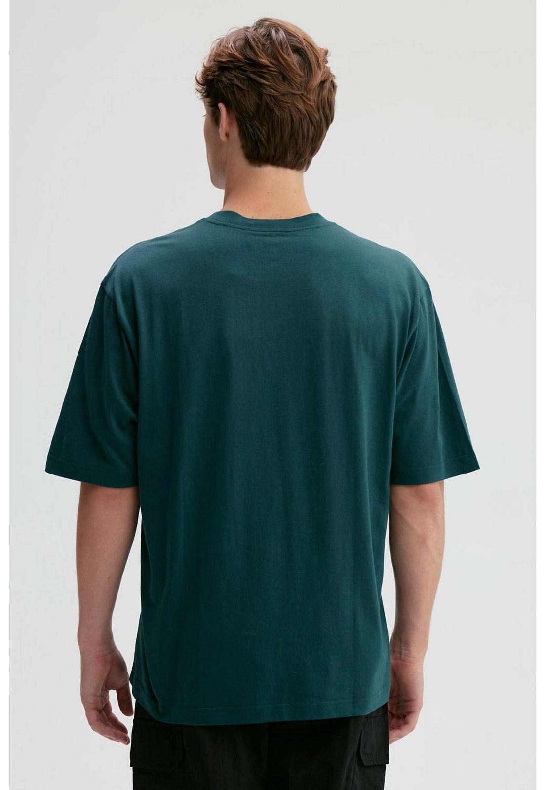 Polera Hombre Print Central Verde-2