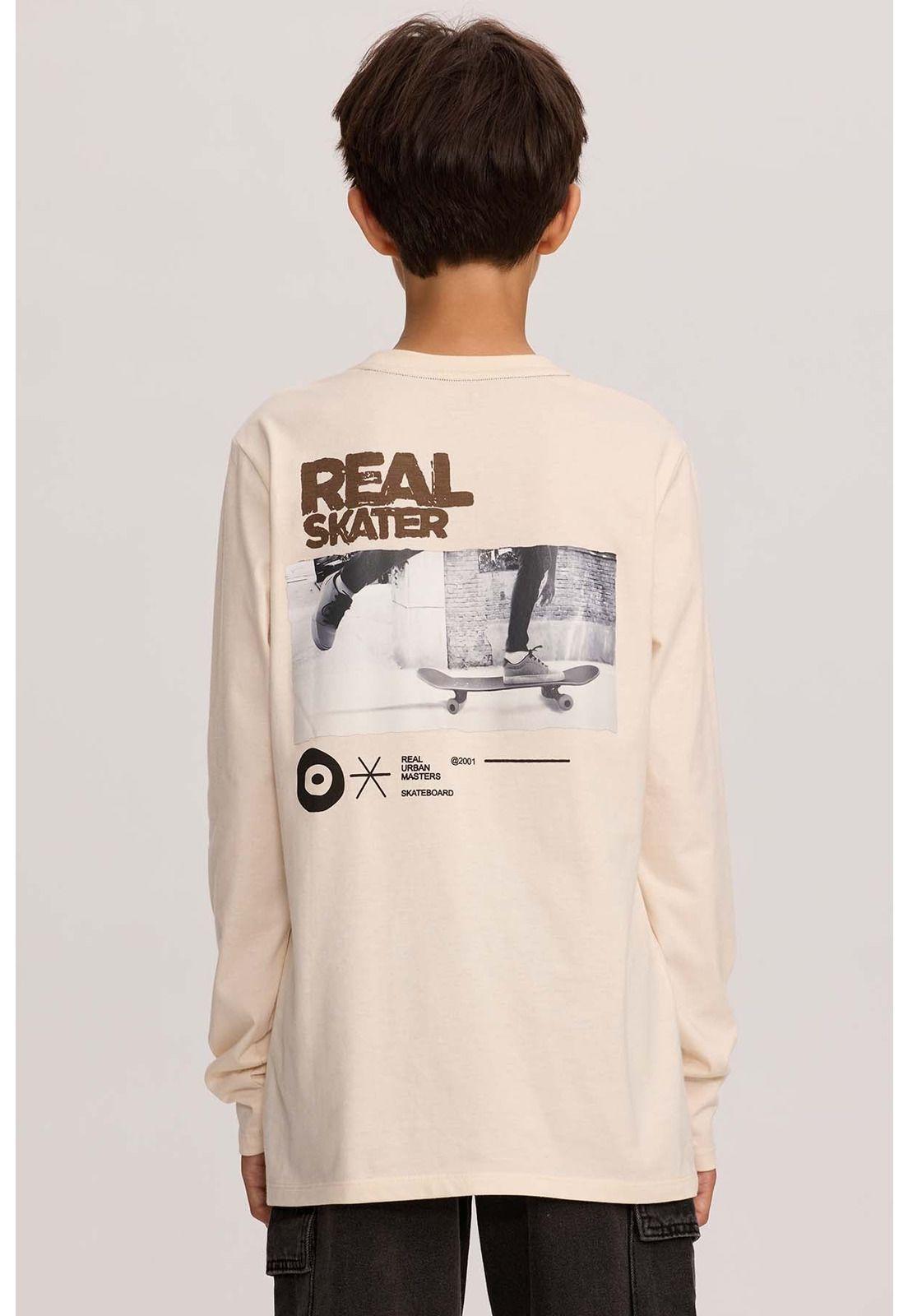 Polera Niño Print Crudo - V-2