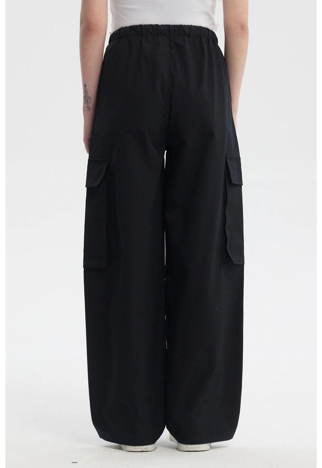 Pantalón Mujer Wide Leg Negro - lll-2