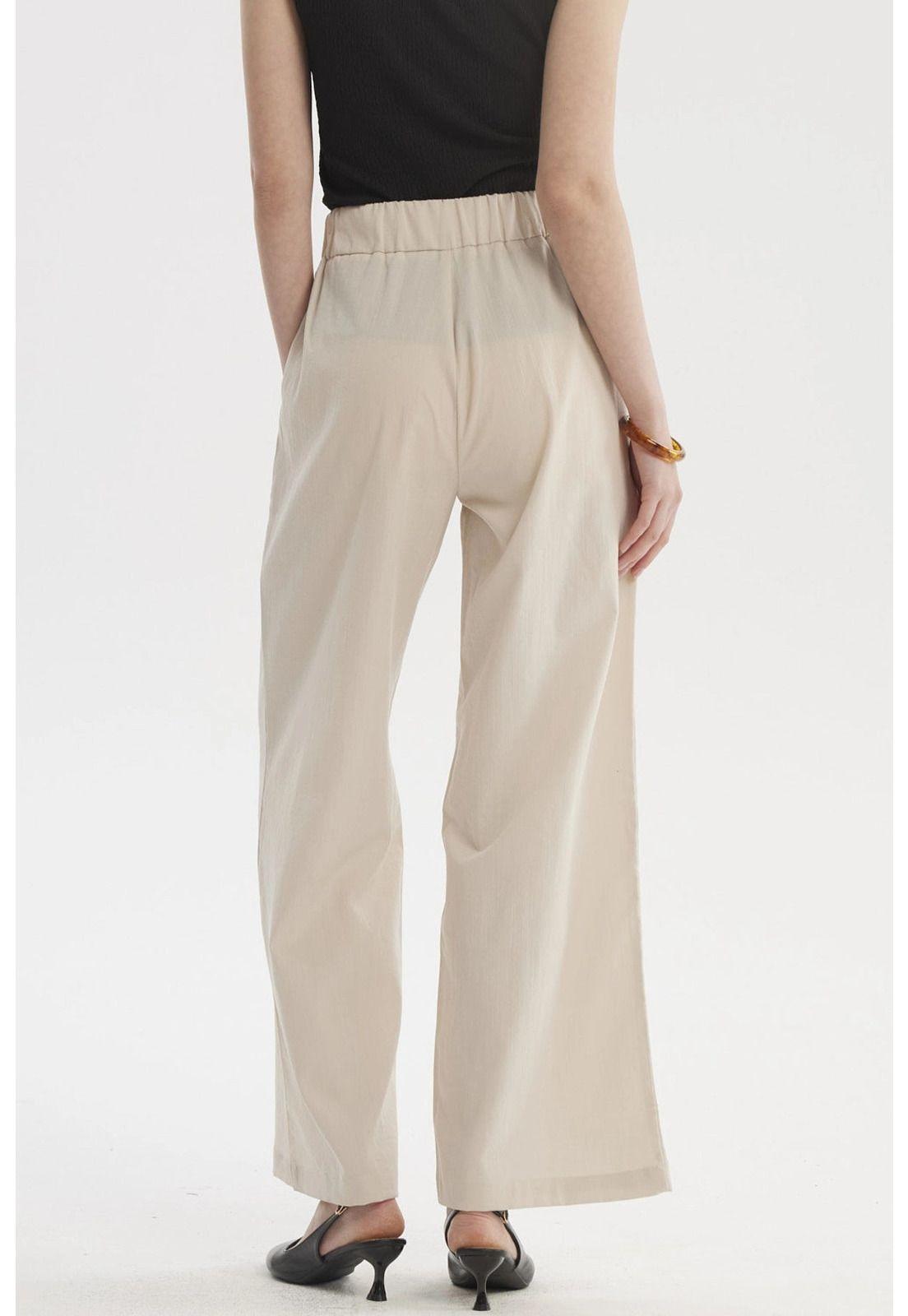 Pantalón Mujer Sastrero 2 Botones Arena-2