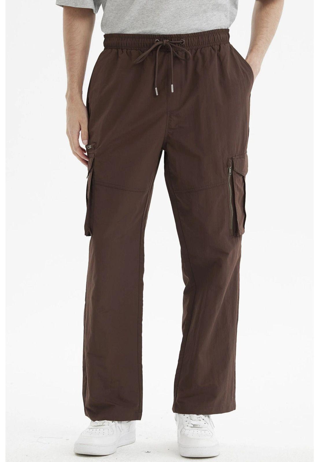 Pantalón Hombre Cargo Parachute Chocolate-0