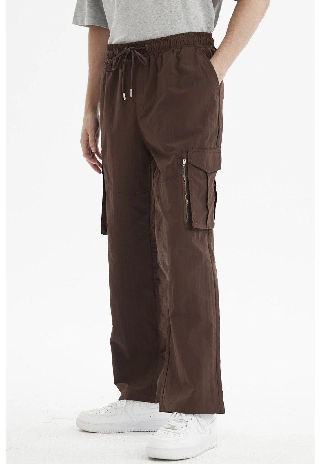Pantalón Hombre Cargo Parachute Chocolate-1