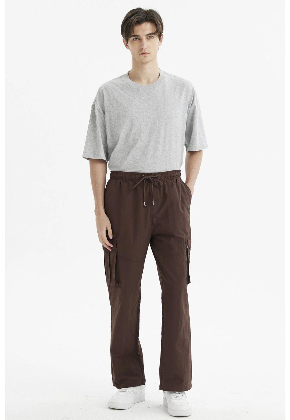 Pantalón Hombre Cargo Parachute Chocolate-3