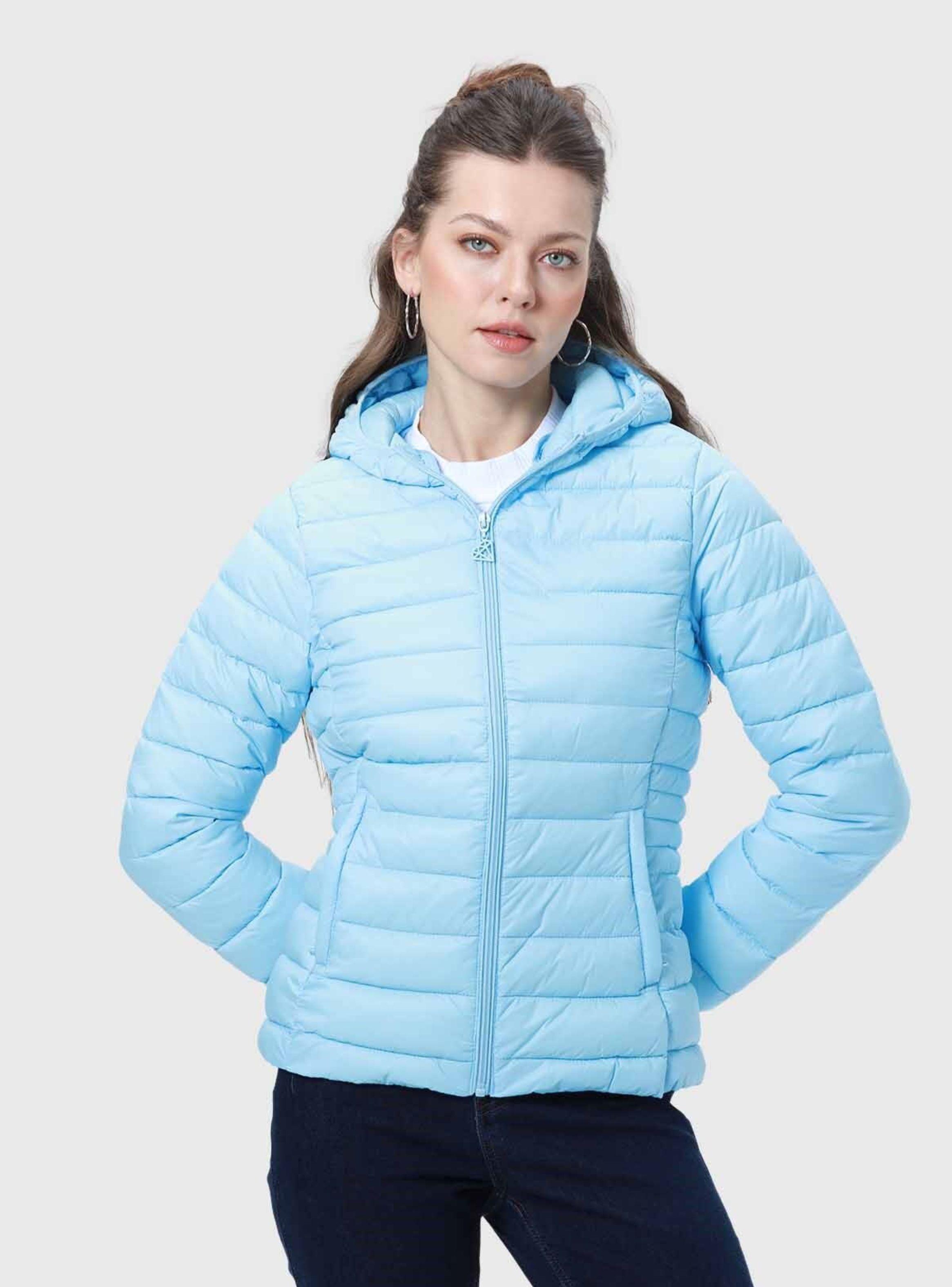 Parka Mujer Corta Plummy Celeste-0