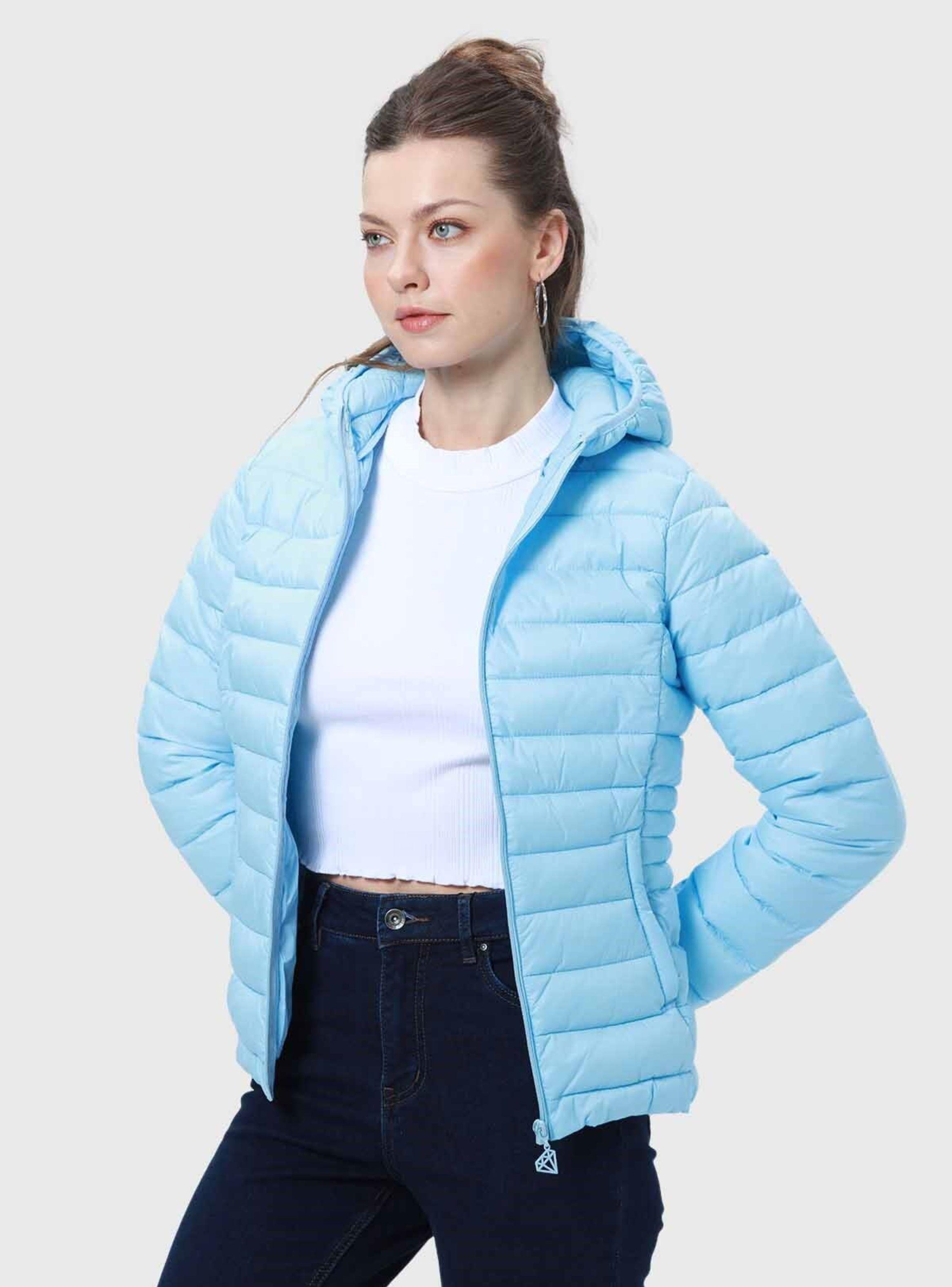 Parka Mujer Corta Plummy Celeste-1