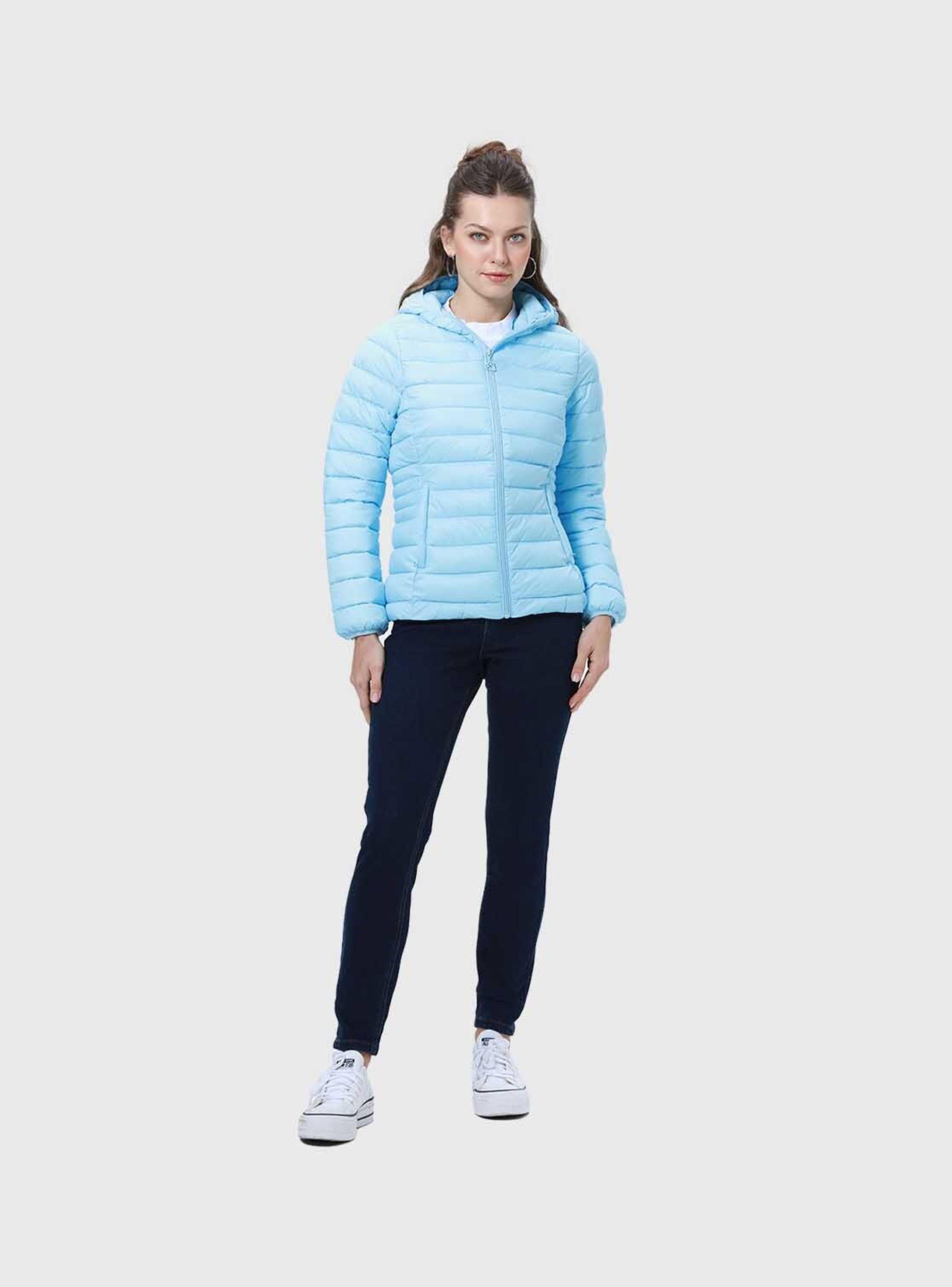 Parka Mujer Corta Plummy Celeste-3