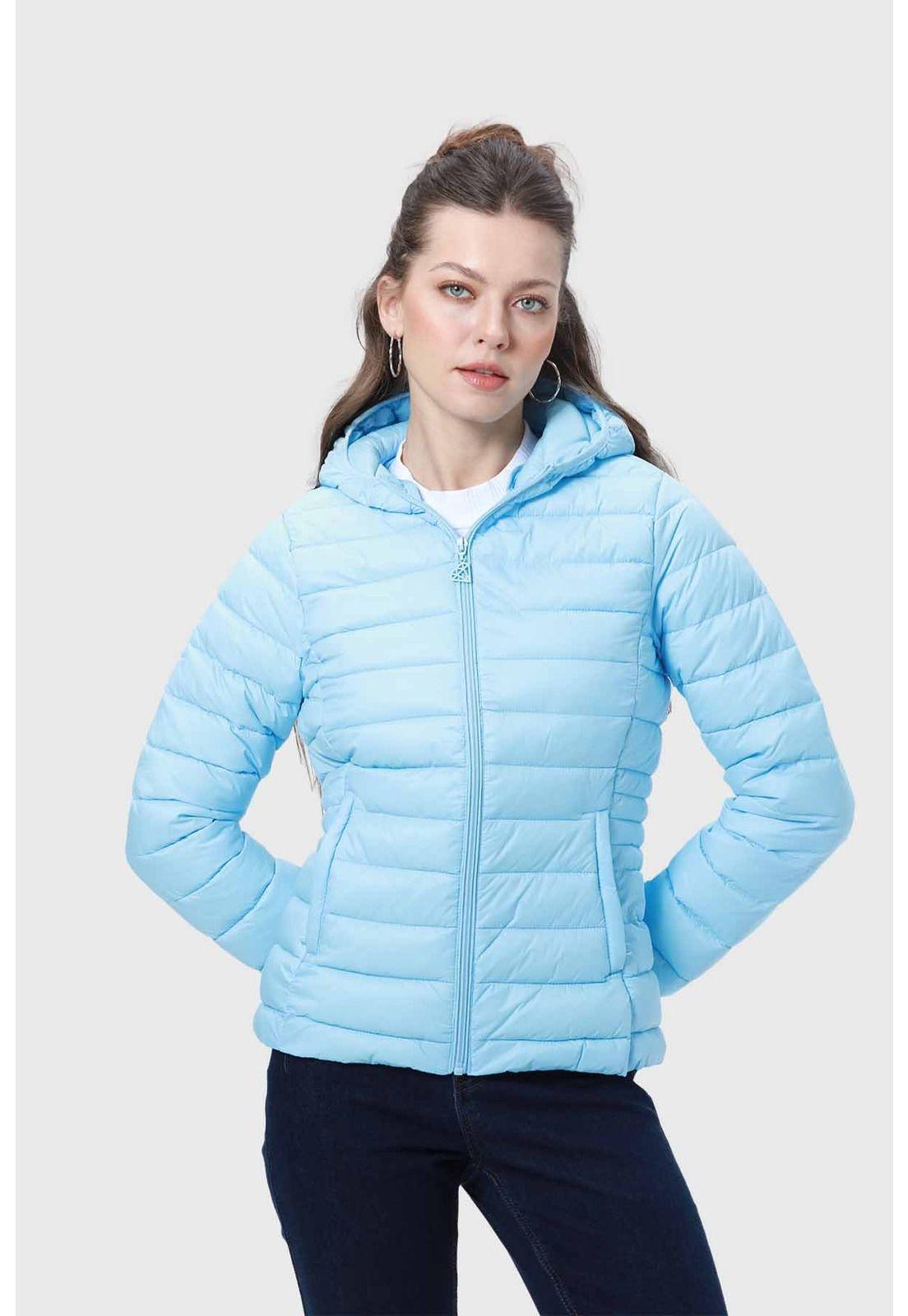 Parka Mujer Corta Plummy Celeste-0