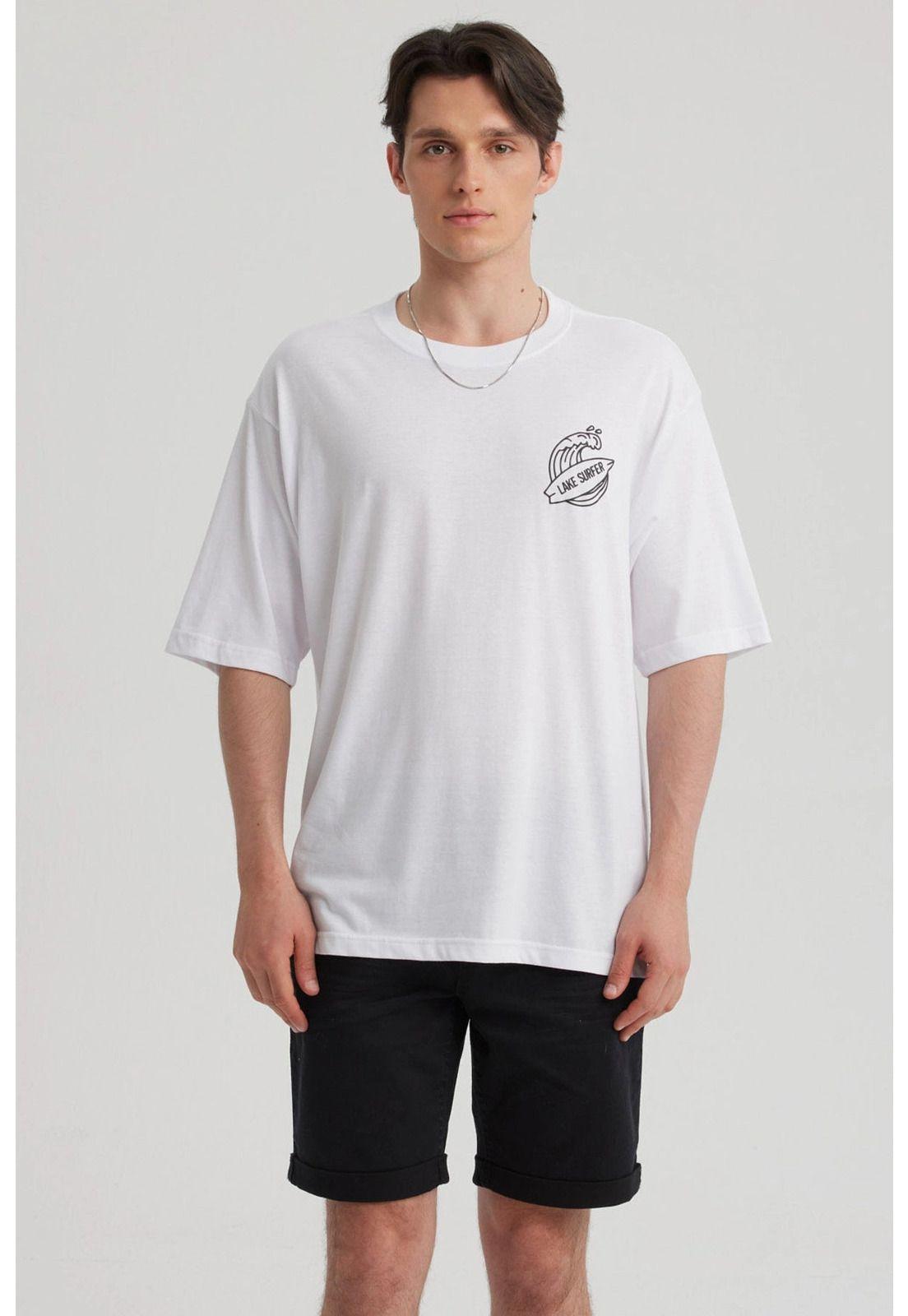 Polera Hombre Doble Print Blanco - lll-4