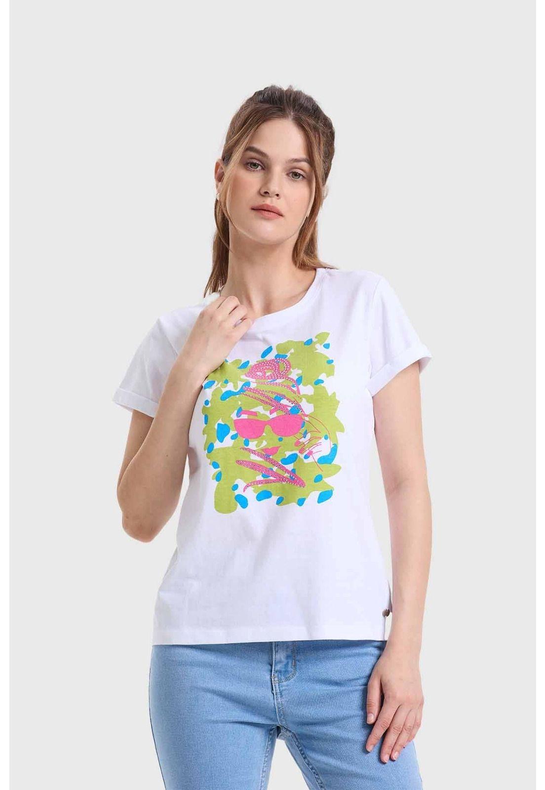 Polera Mujer Gráfica Roll Up Blanco - ll-0