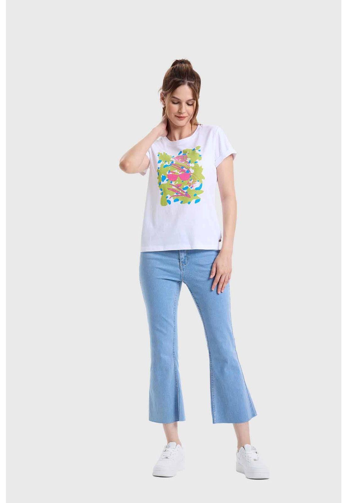 Polera Mujer Gráfica Roll Up Blanco - ll-3