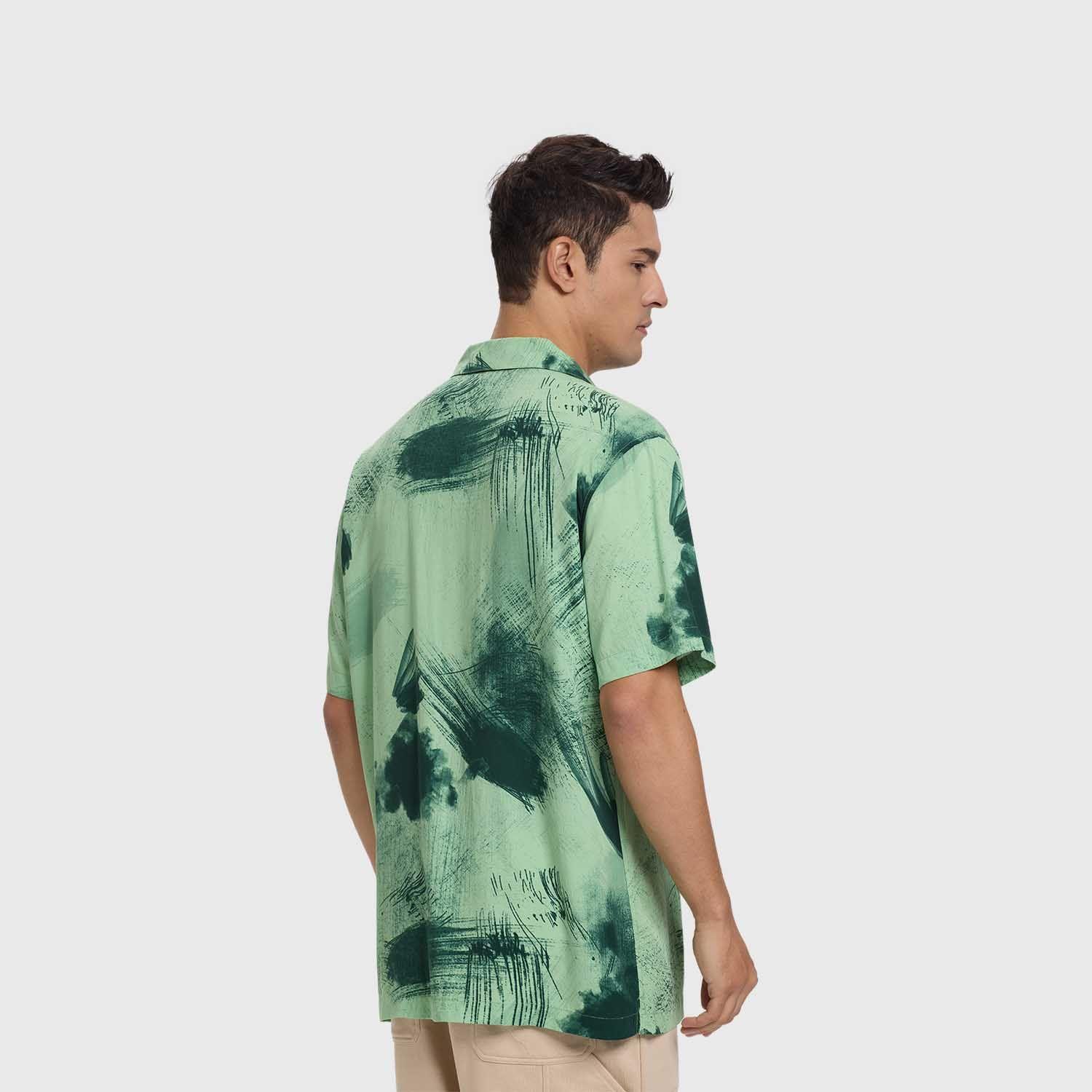 Camisa Hombre Marmolado Verde Fashion's Park-2
