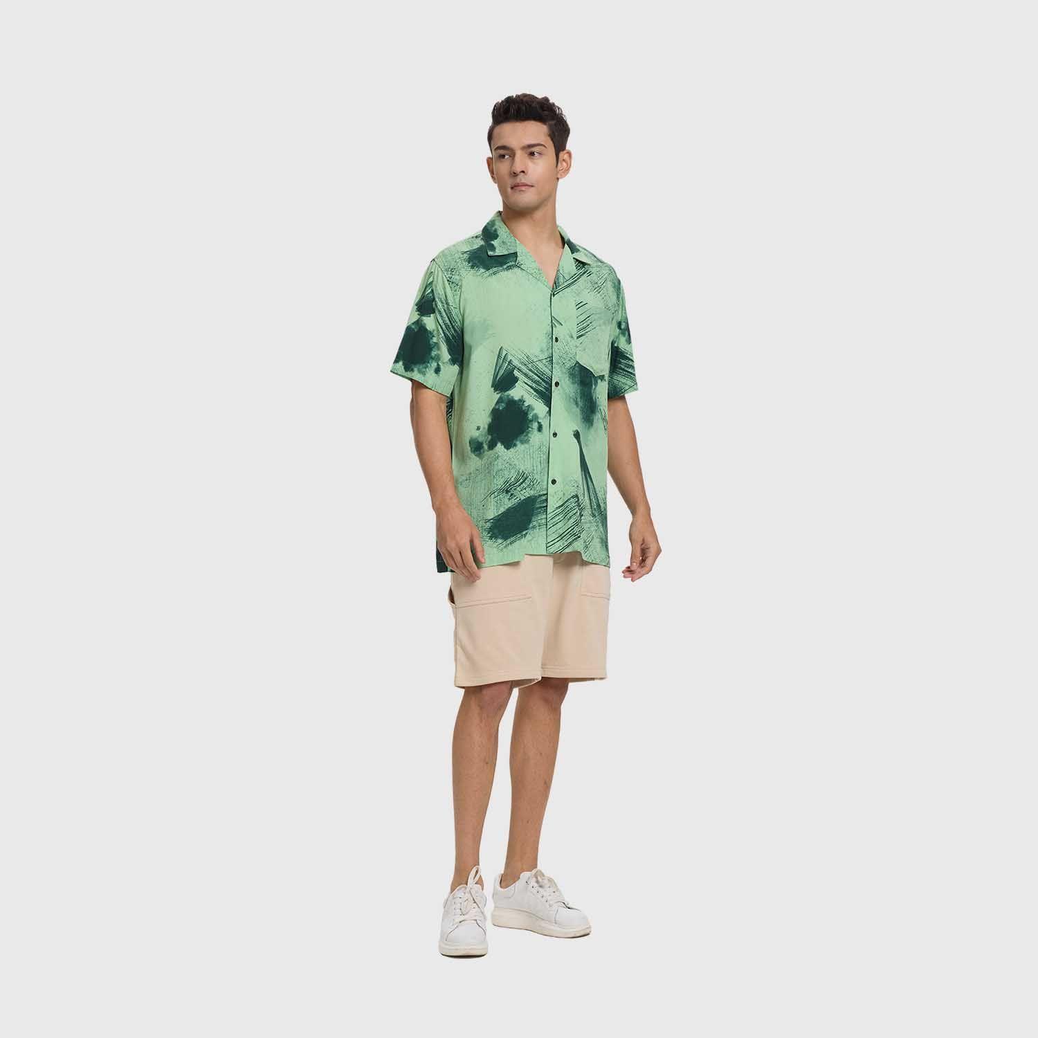 Camisa Hombre Marmolado Verde Fashion's Park-3