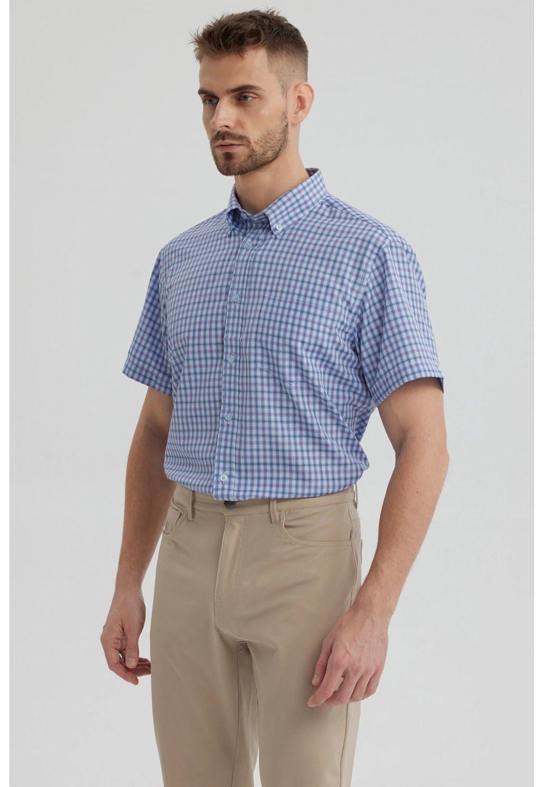 Camisa Hombre Rapport Regalo Azul Denim-1