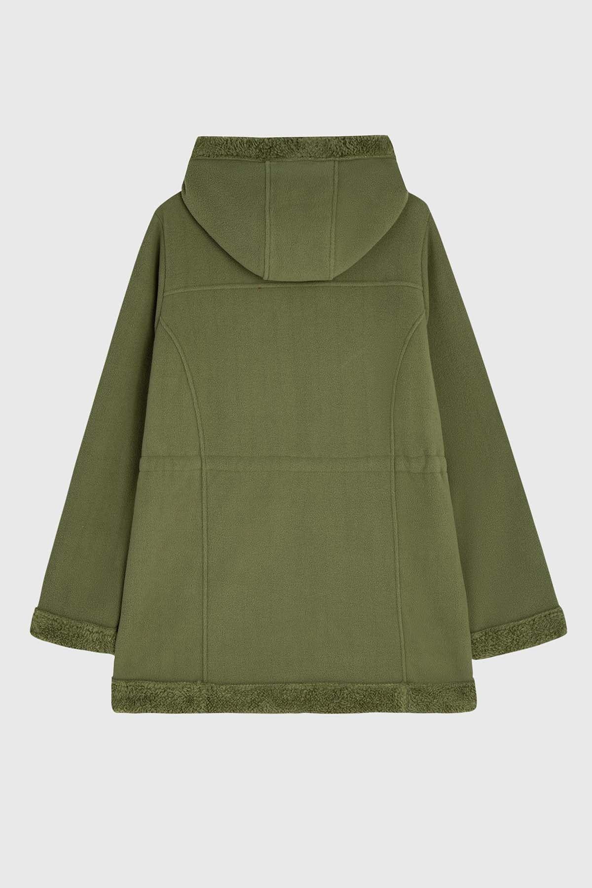 Polar Mujer Largo Doble Faz Verde-1