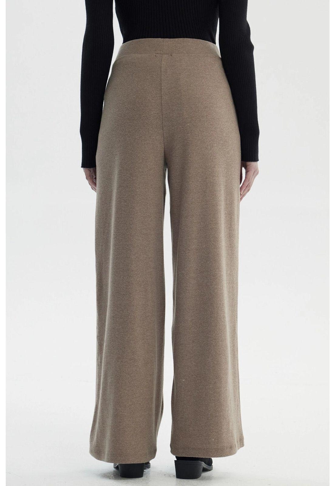 Pantalón Mujer Camman Calce Recto Cortes Taupe-2