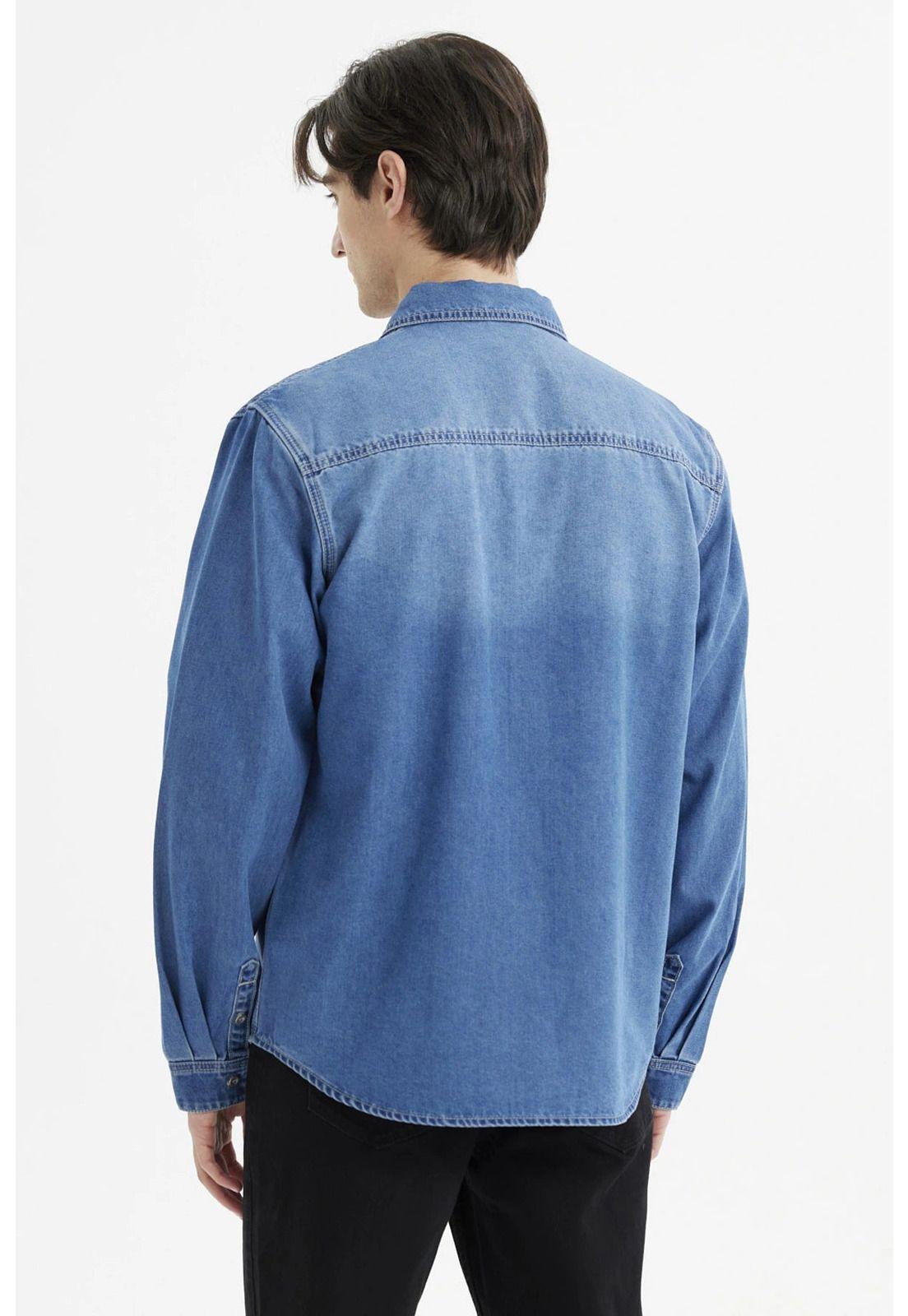 Camisa Hombre Clásica Dallas Azul Claro-2