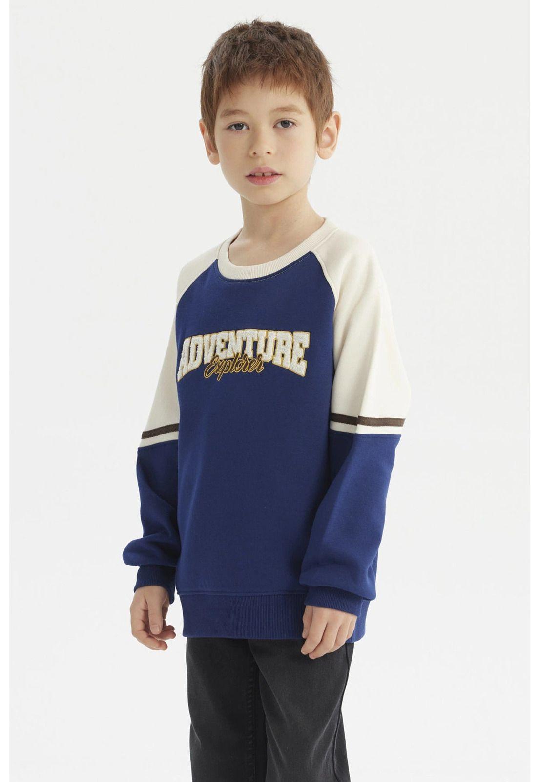 Polerón Niño Slim Azul Oscuro-1