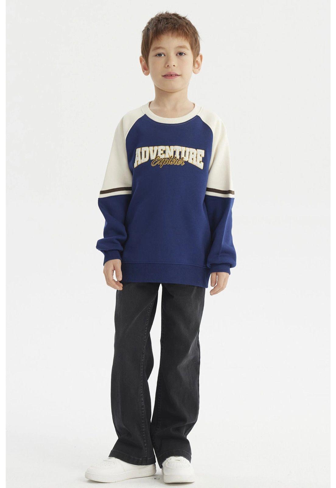 Polerón Niño Slim Azul Oscuro-3