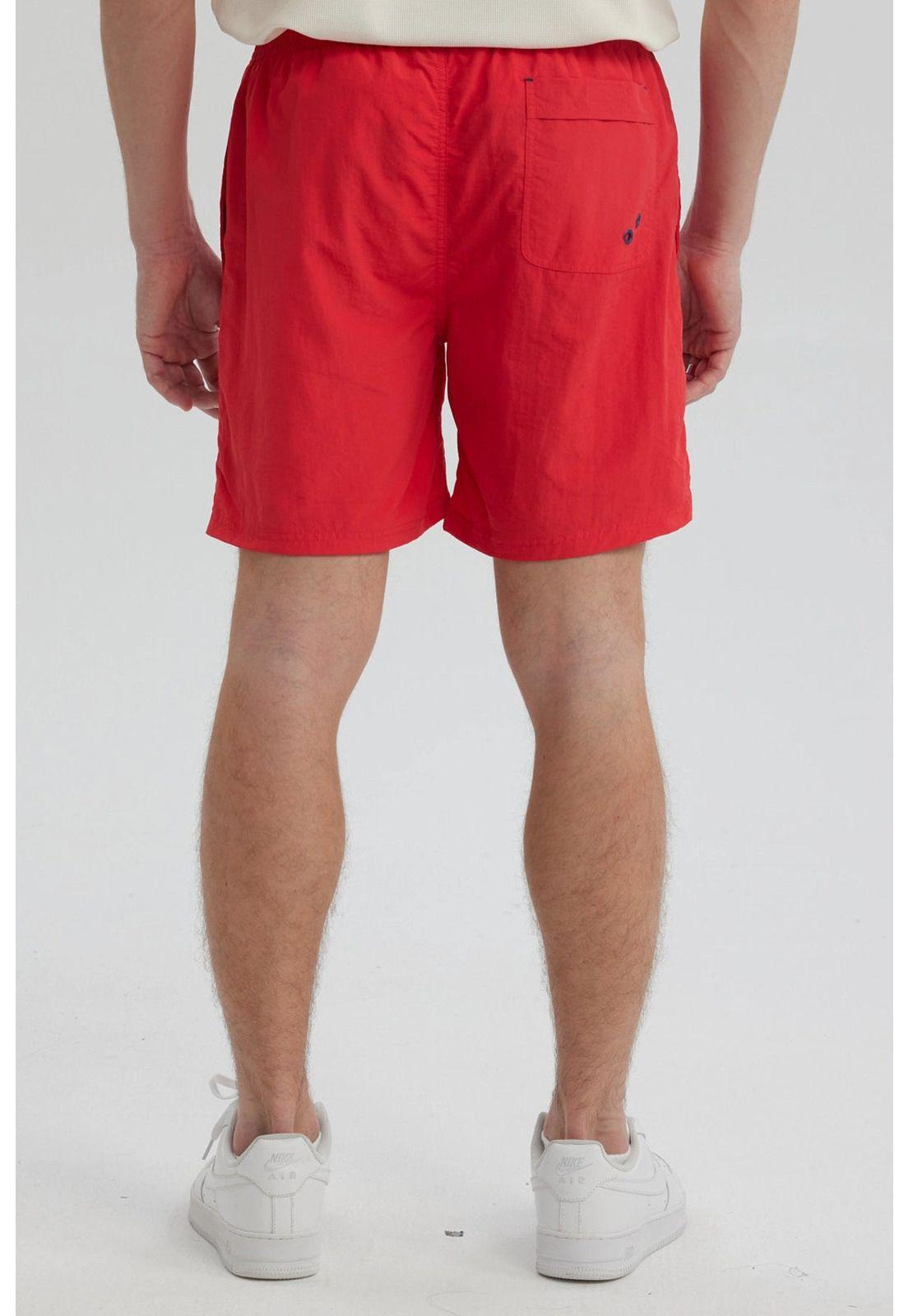 Short de Baño Hombre Liso Rojo- ll-2
