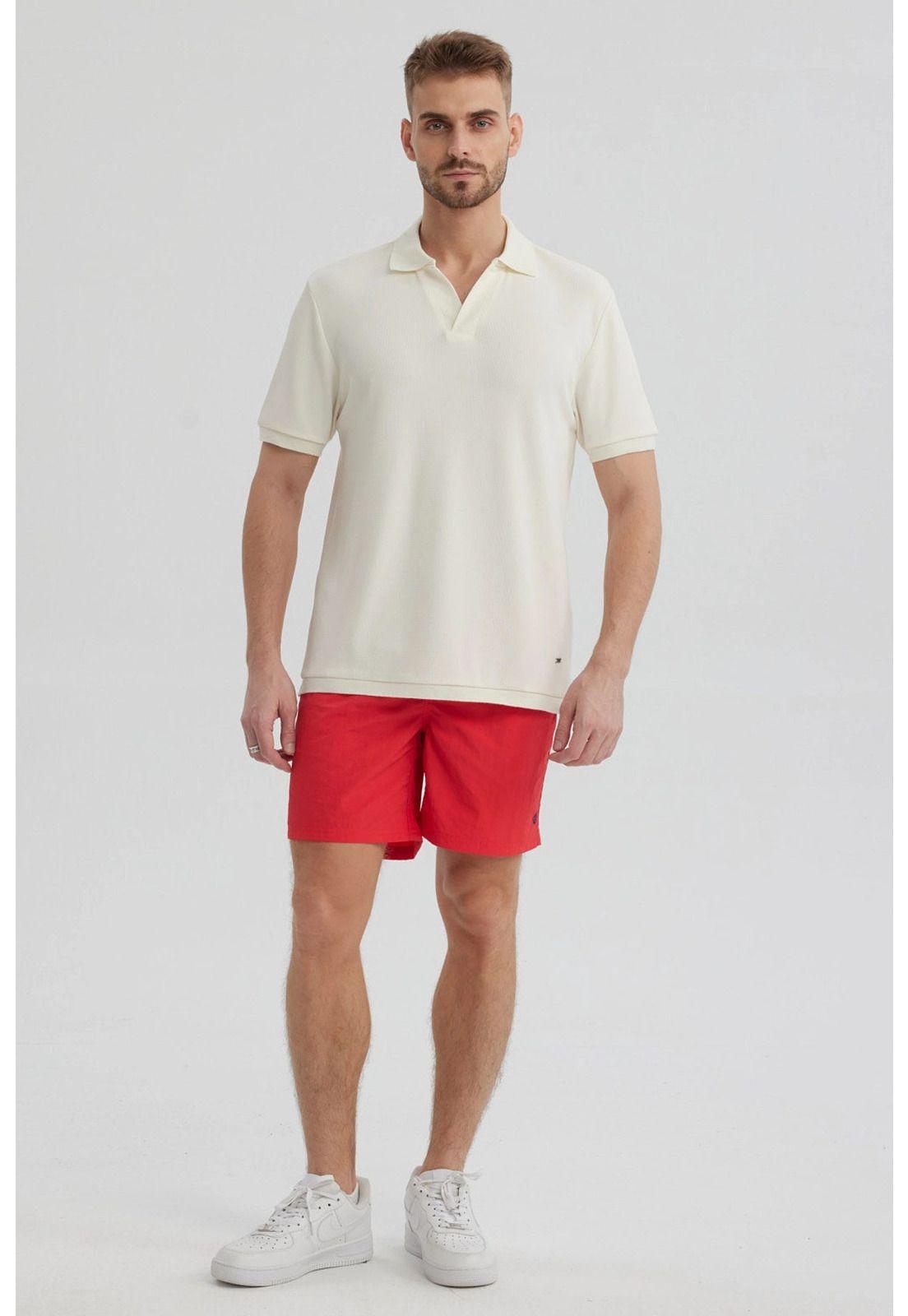 Short de Baño Hombre Liso Rojo- ll-3