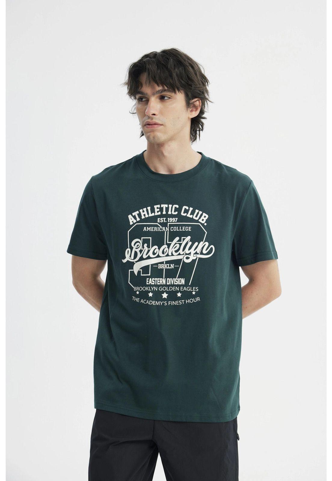 Polera Regular Hombre Verde-0