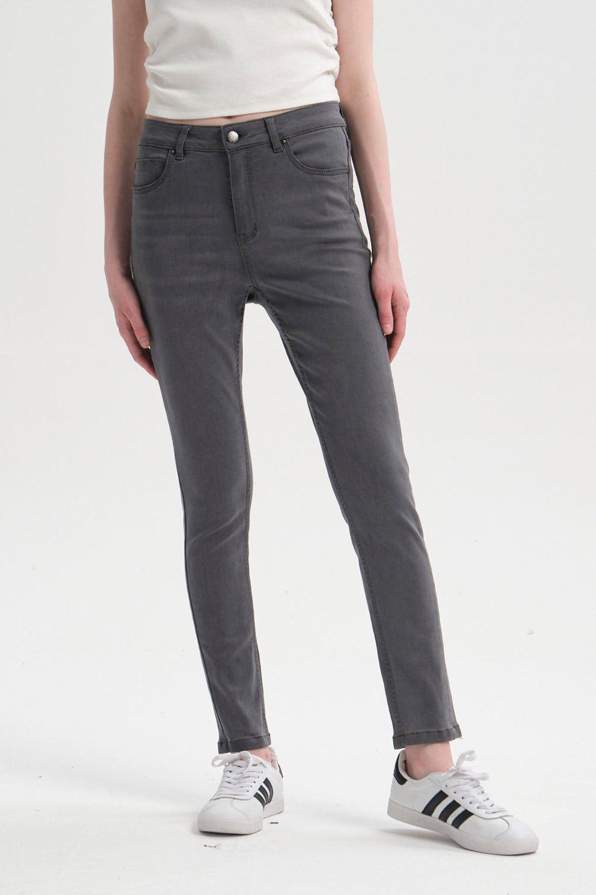 Jeans Mujer Super Skinny Estela Gris-0