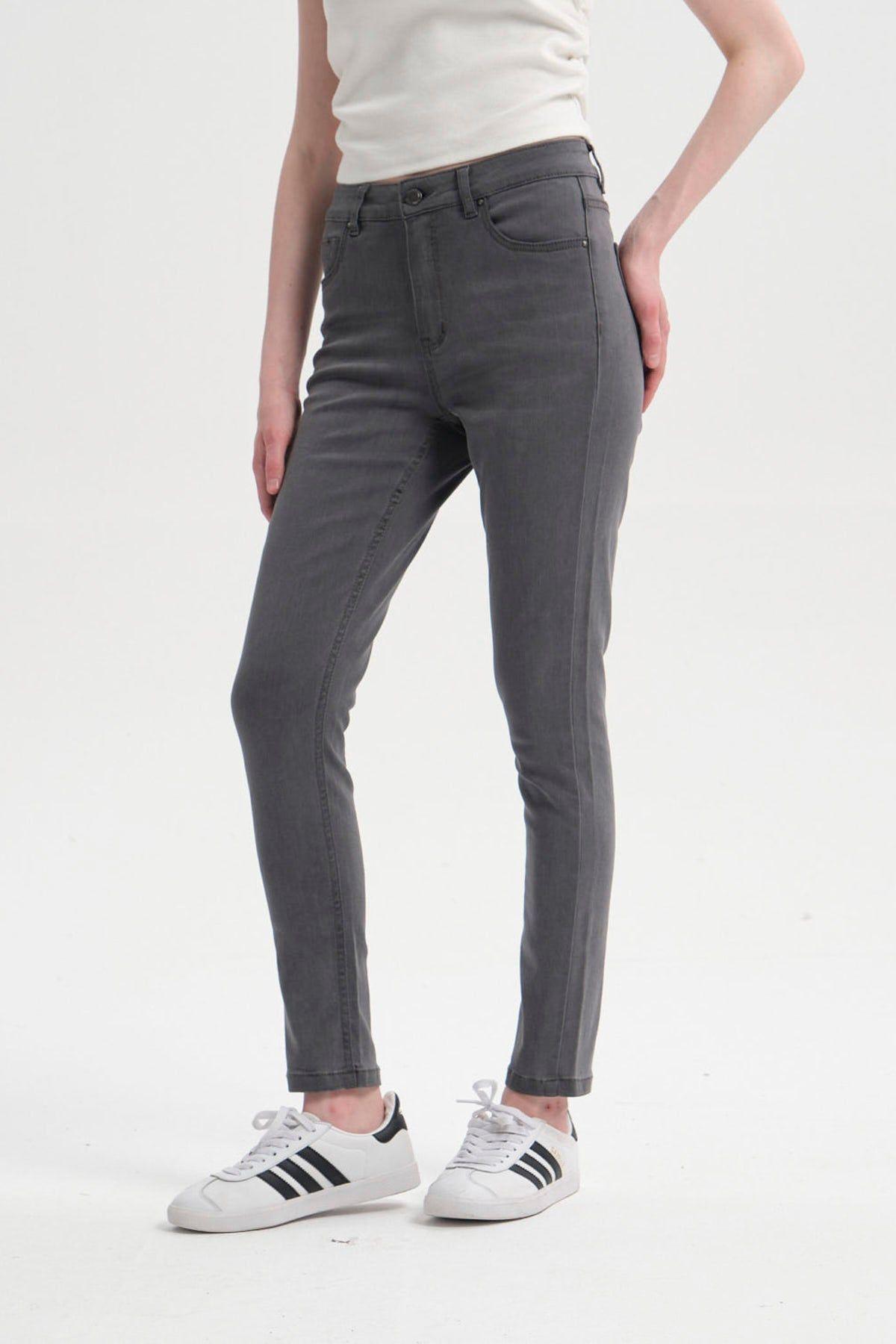 Jeans Mujer Super Skinny Estela Gris-1