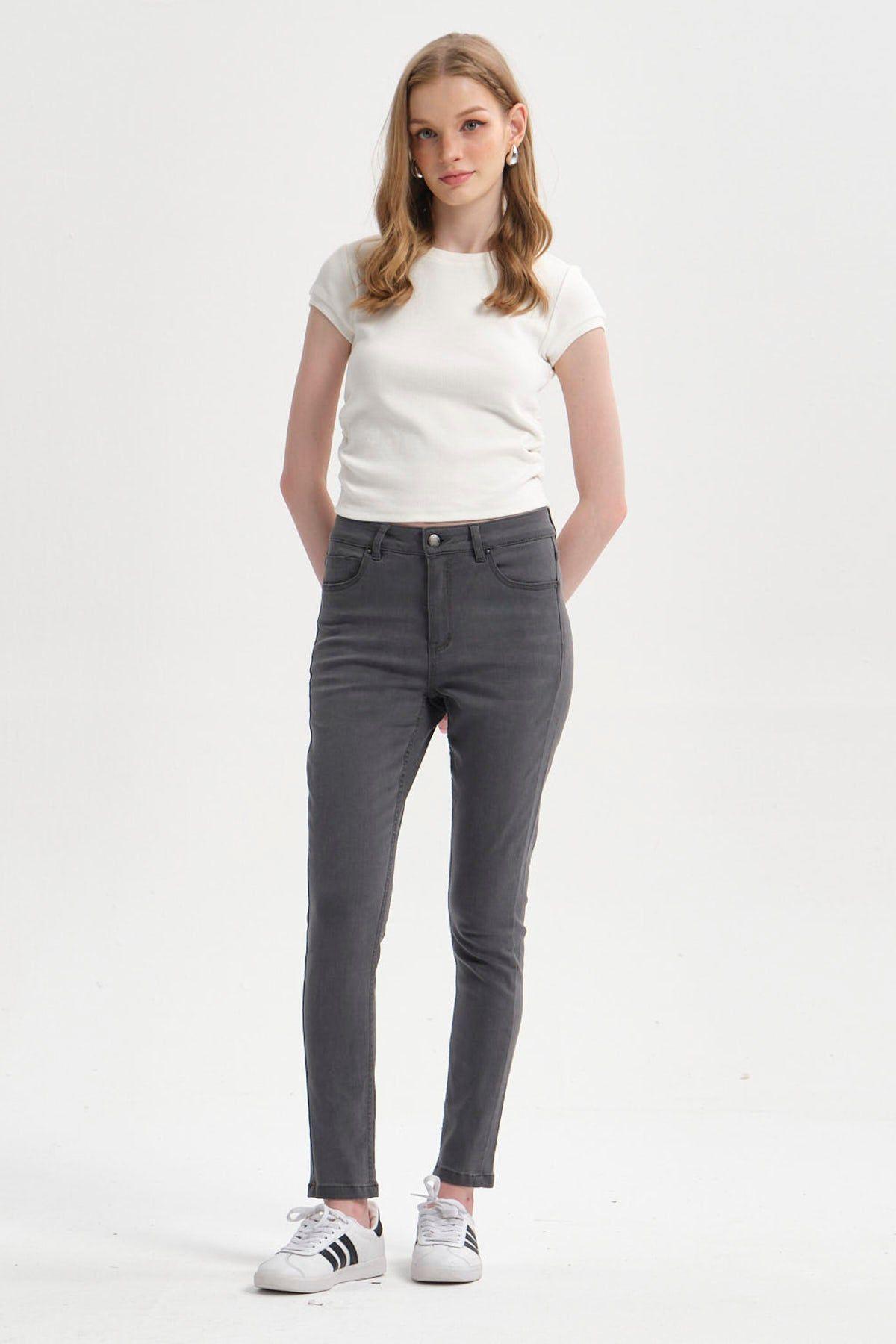 Jeans Mujer Super Skinny Estela Gris-3