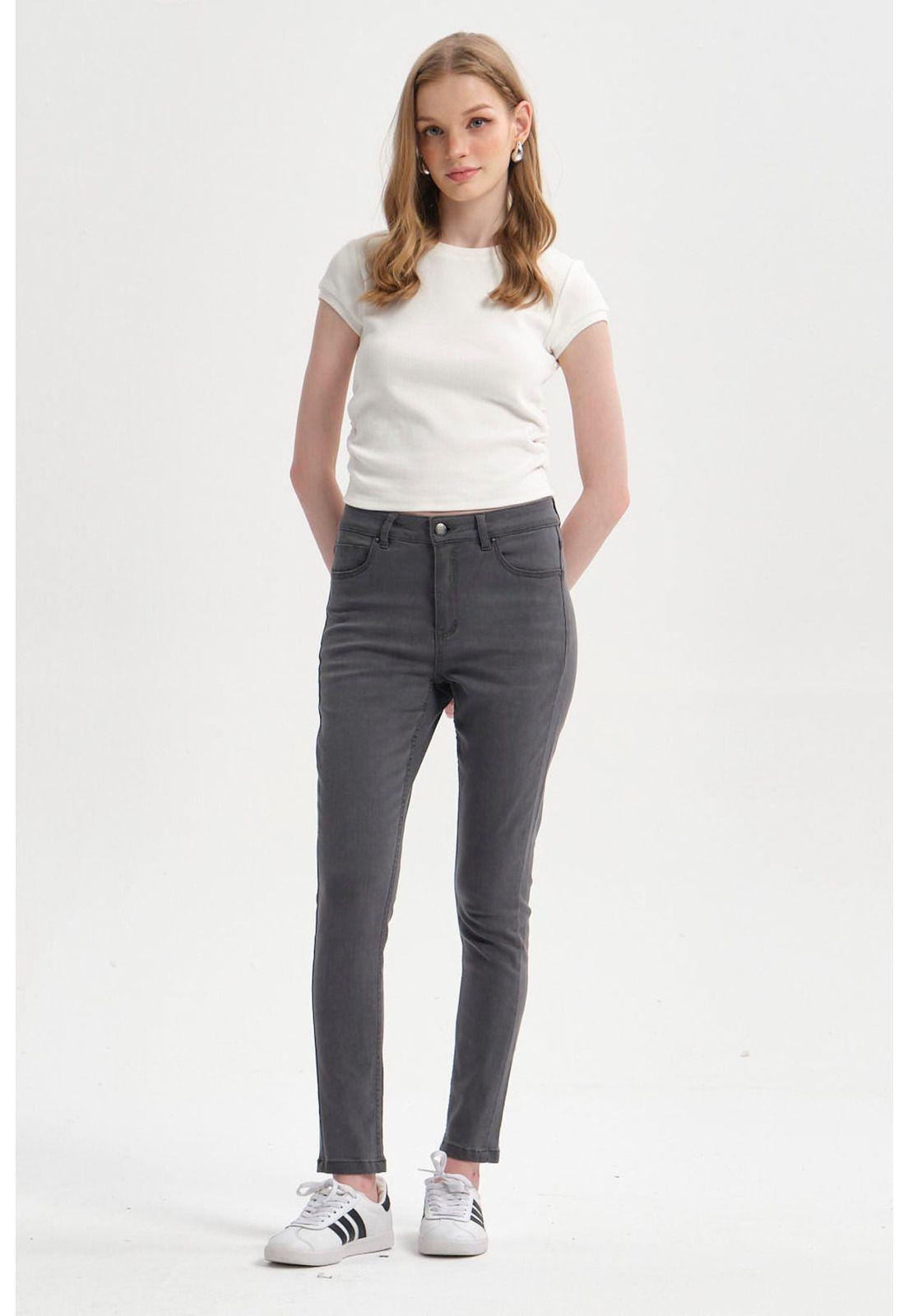 Jeans Mujer Super Skinny Estela Gris-3