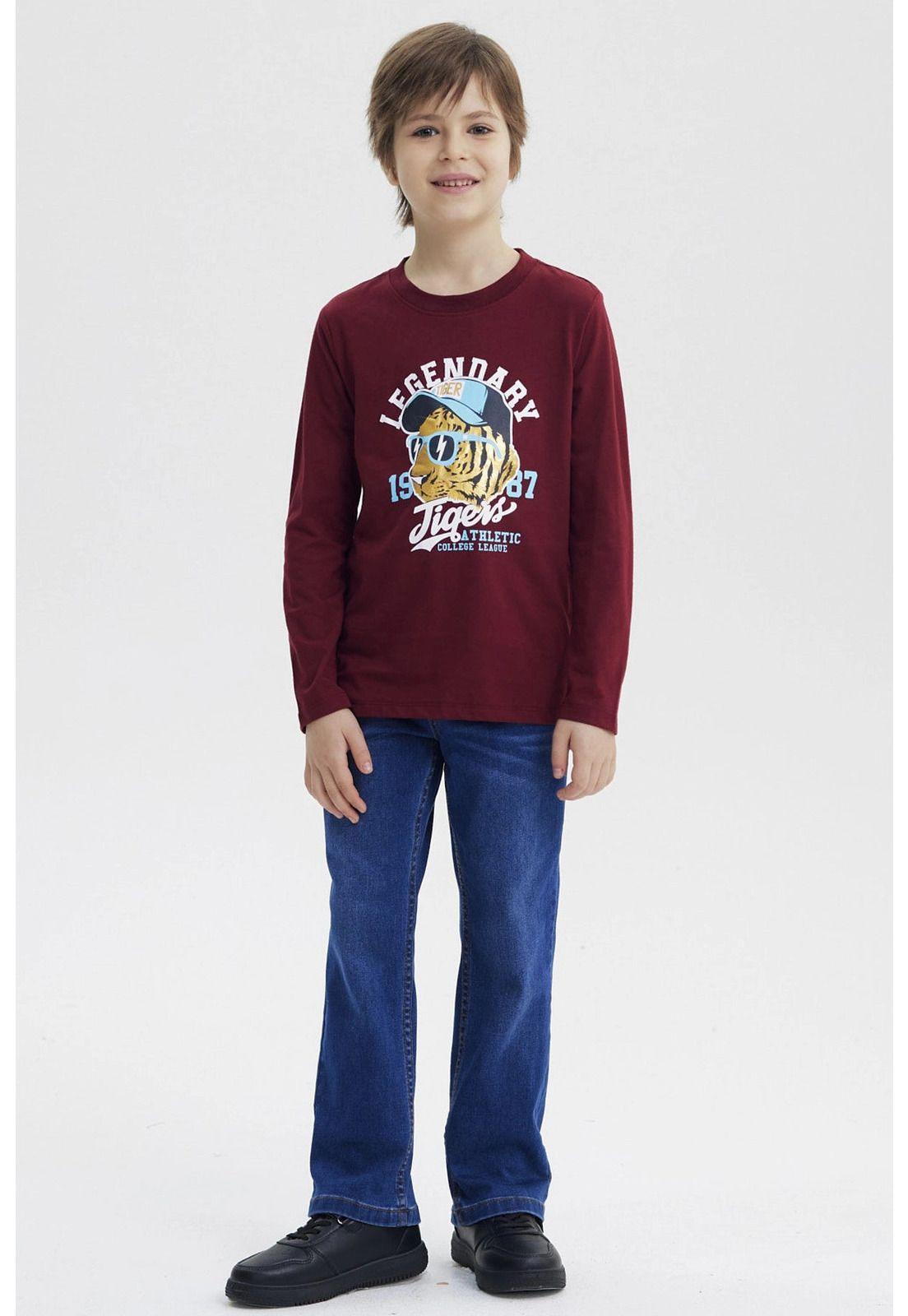 Polera Niño Slim Burdeo - lV-3