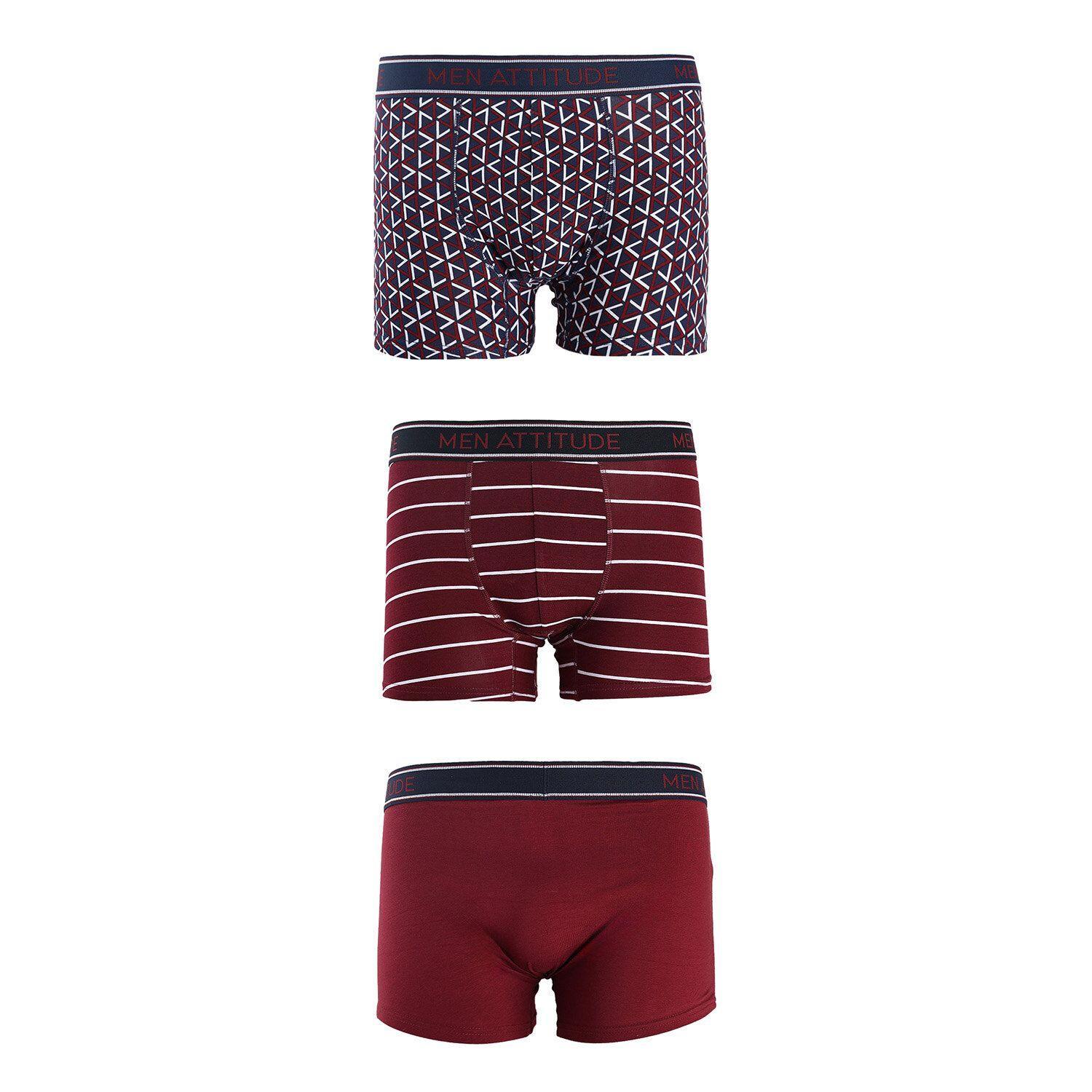 Boxer Hombre Tripack Rapport Burdeo-0