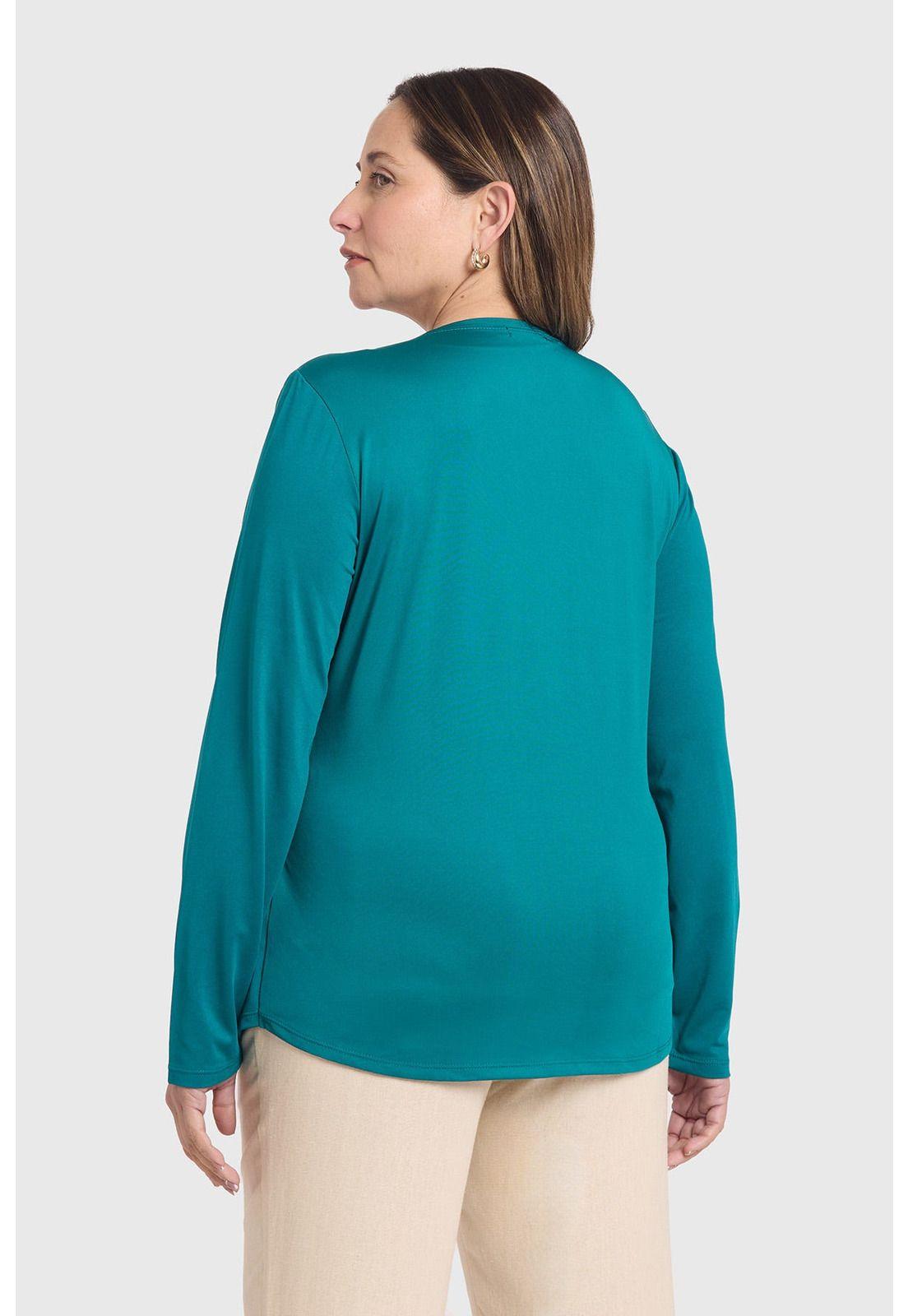 Polera Mujer Tapado Print Verde-2