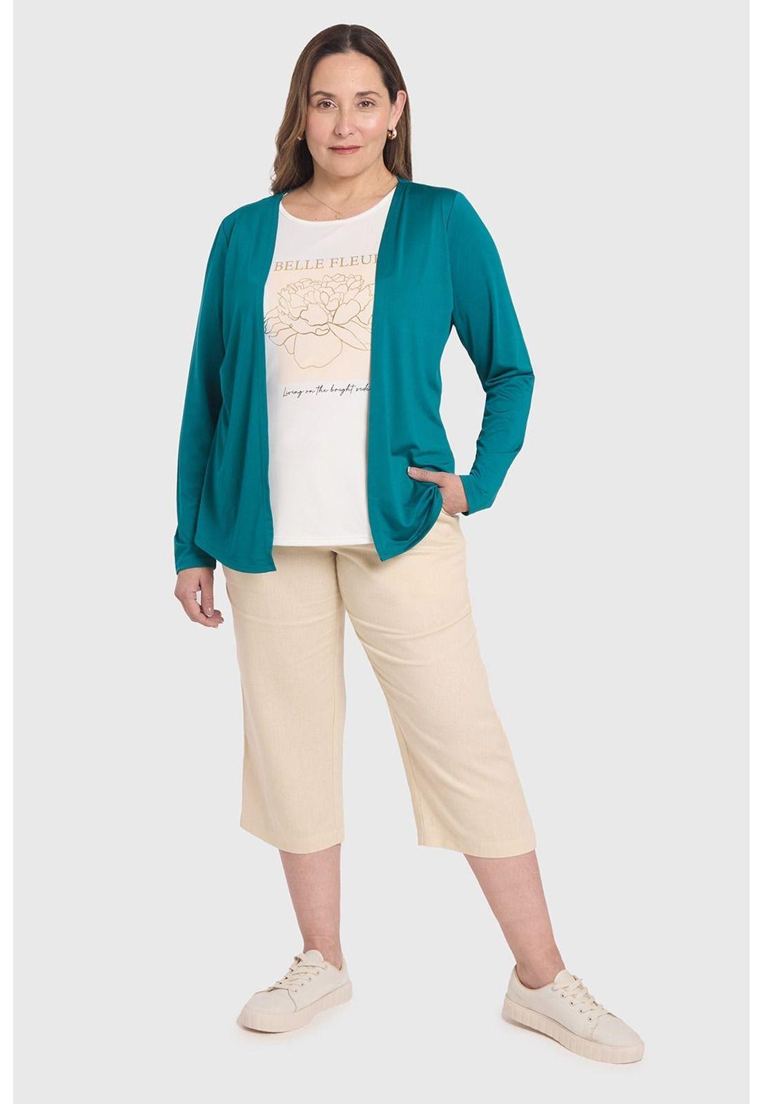 Polera Mujer Tapado Print Verde-3