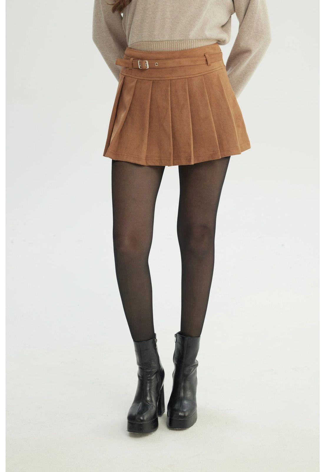 Falda Mujer Juvenil Camel-0
