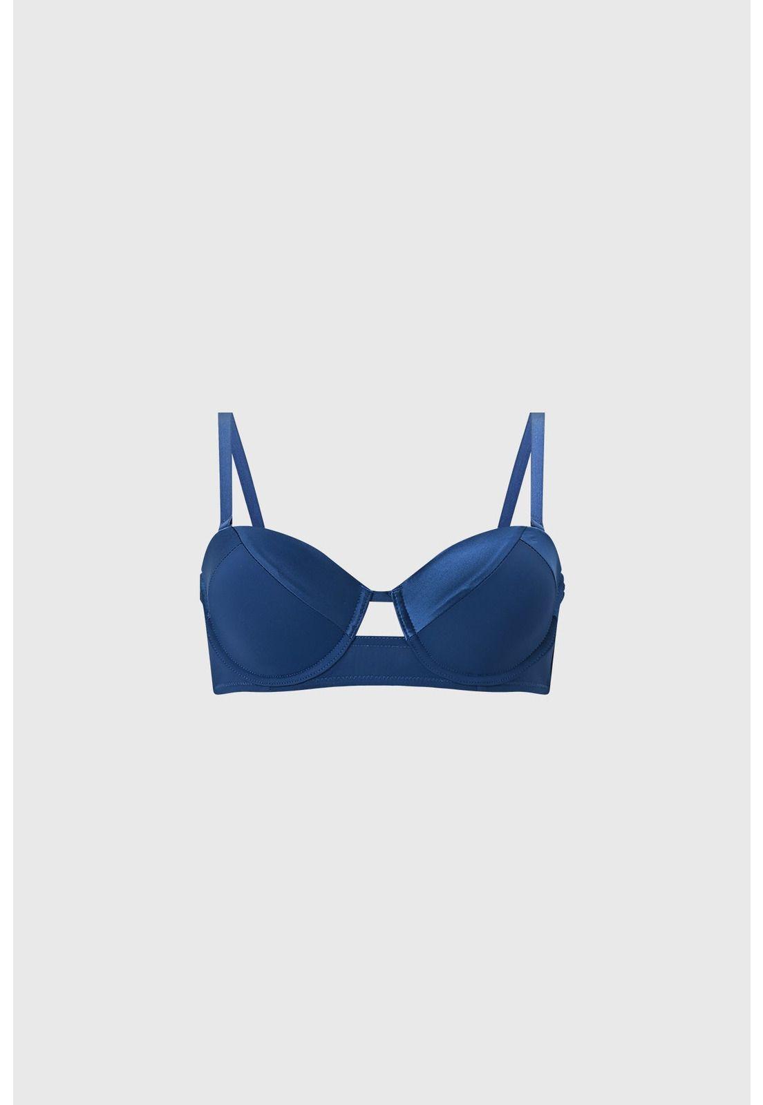 Sostén Mujer Strapless Azul Marino-0