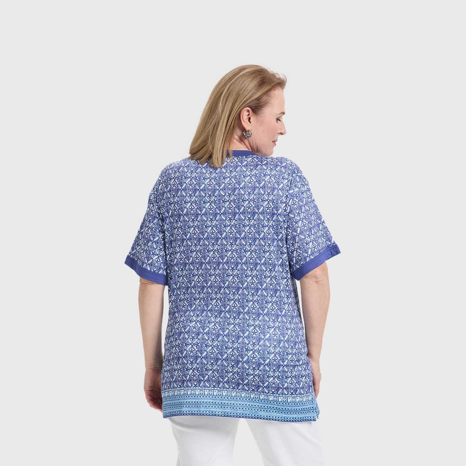 Polera Mujer Full Print Azul Fashion's Park-2