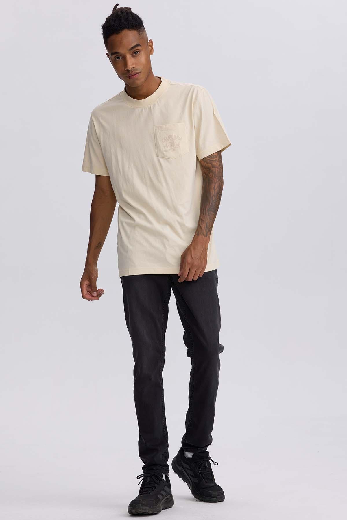 Polera Hombre Bolsillo Contraste Beige-3