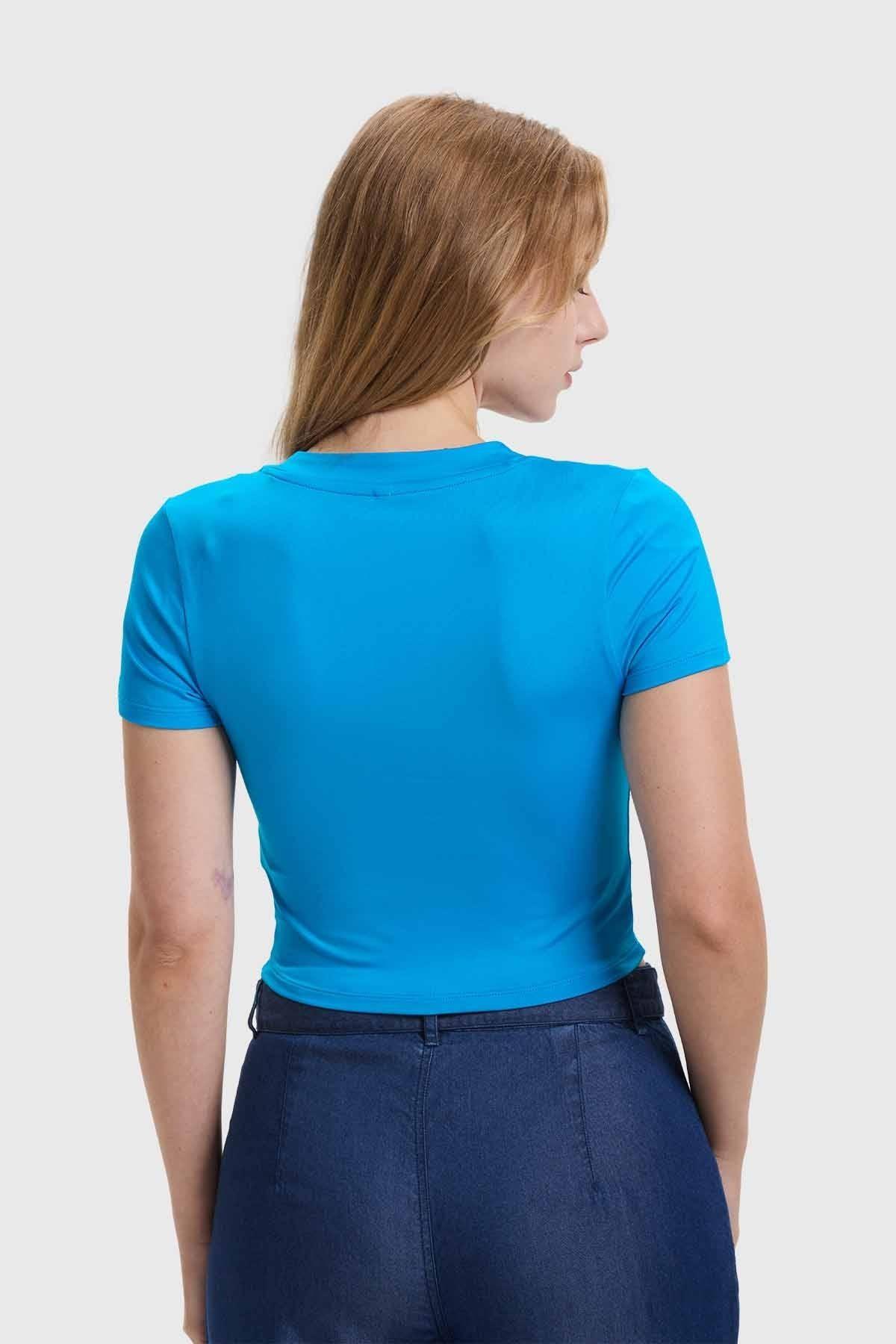 Polera Mujer Argolla Azul-2