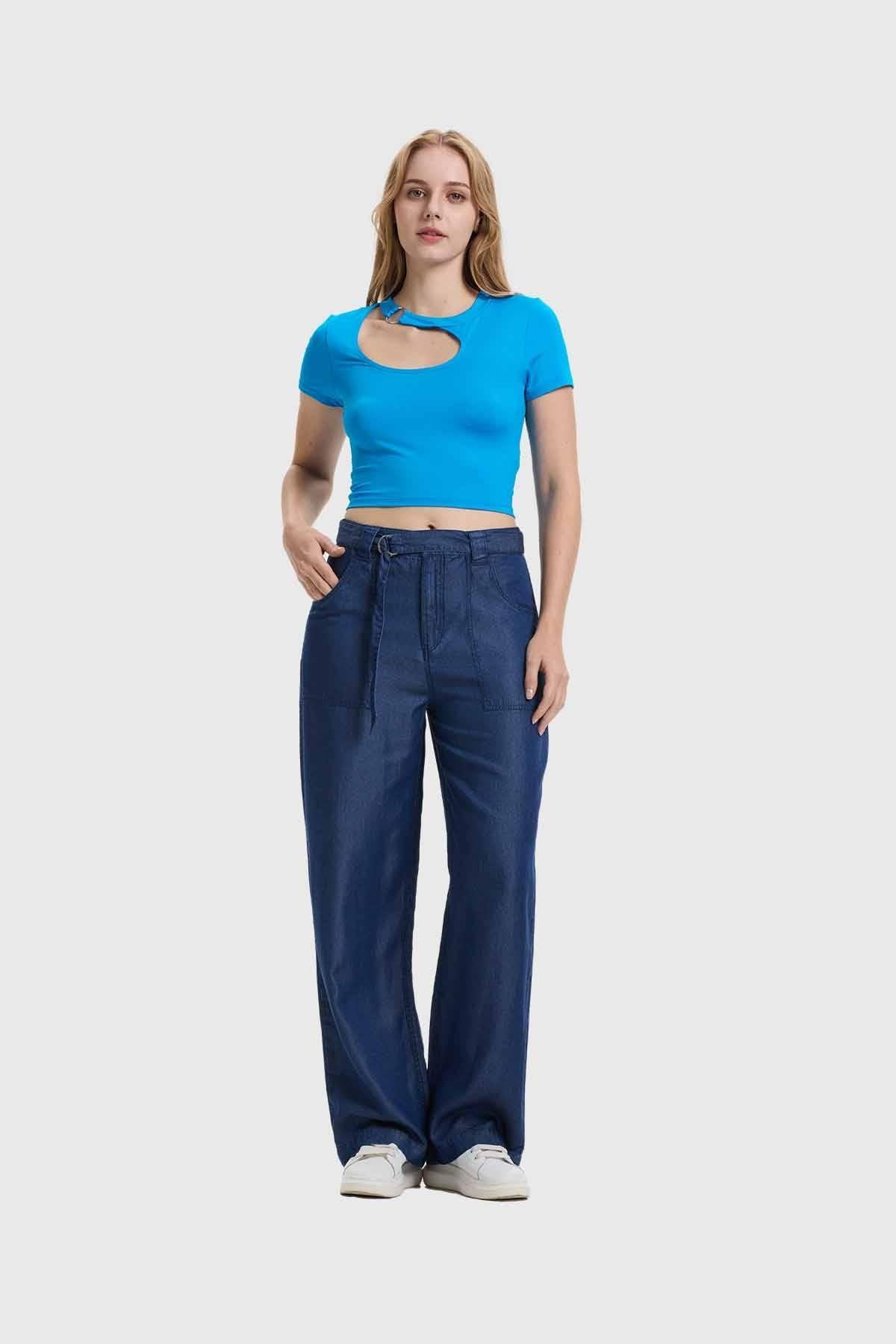 Polera Mujer Argolla Azul-3
