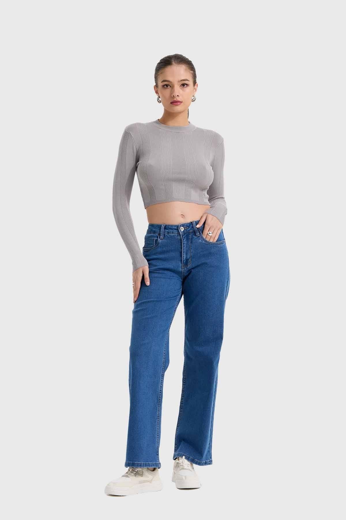 Jeans Mujer Wide Leg Sofía Azul-3